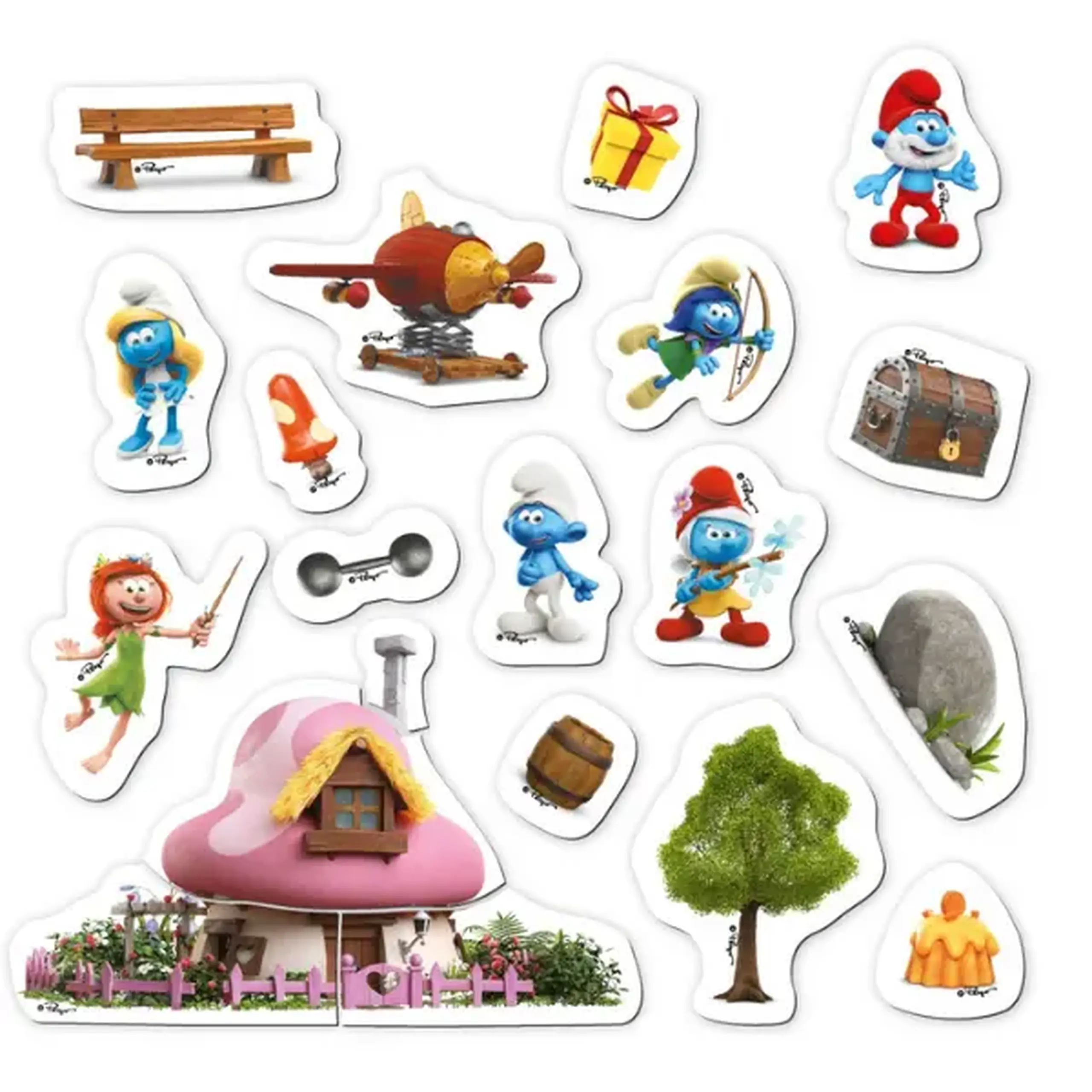 Joc magnetic "Casa de vis: Vilă", seria Smurfii, 20 elem.