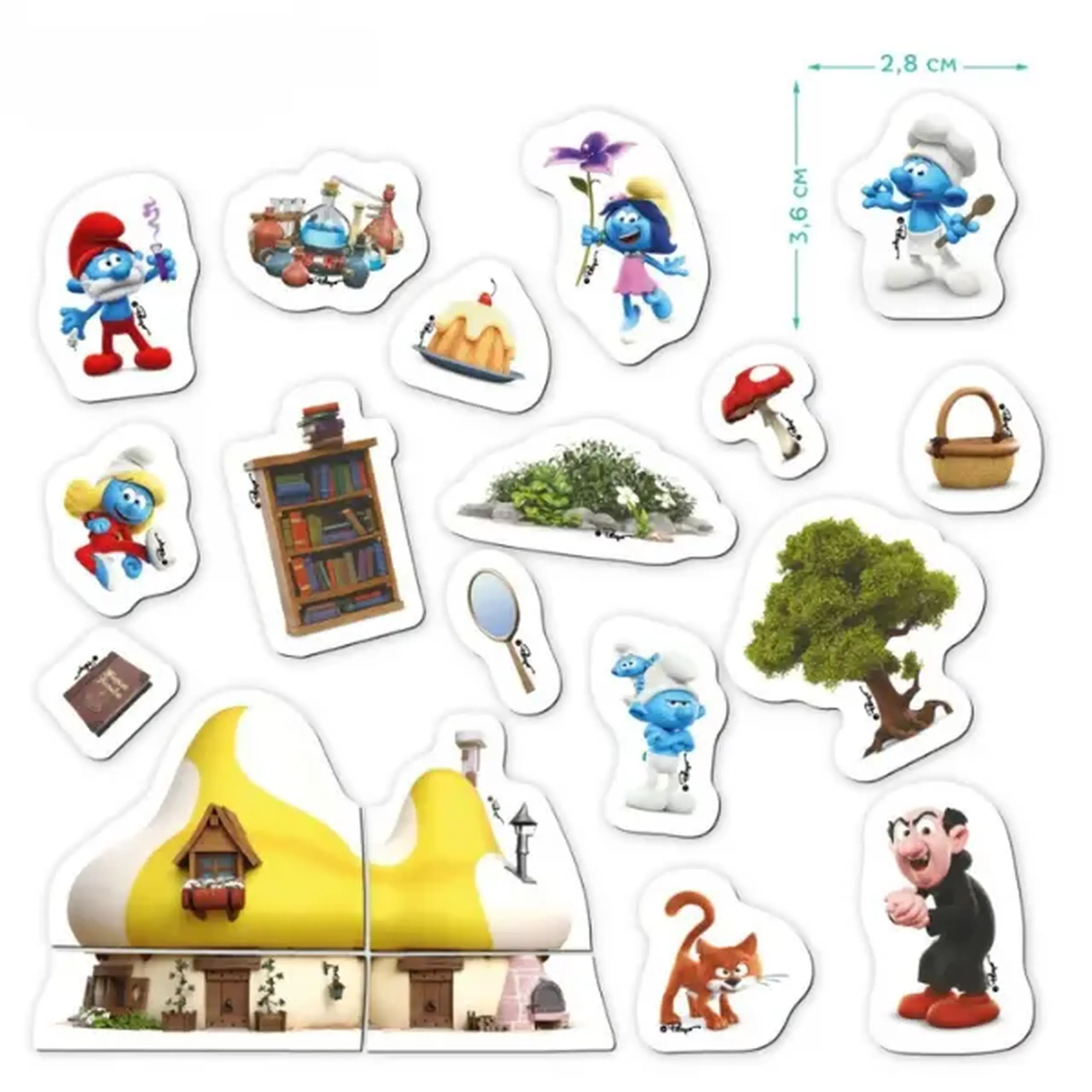 Joc magnetic "Casa de vis: Vilă", seria Smurfii, 20 elem.