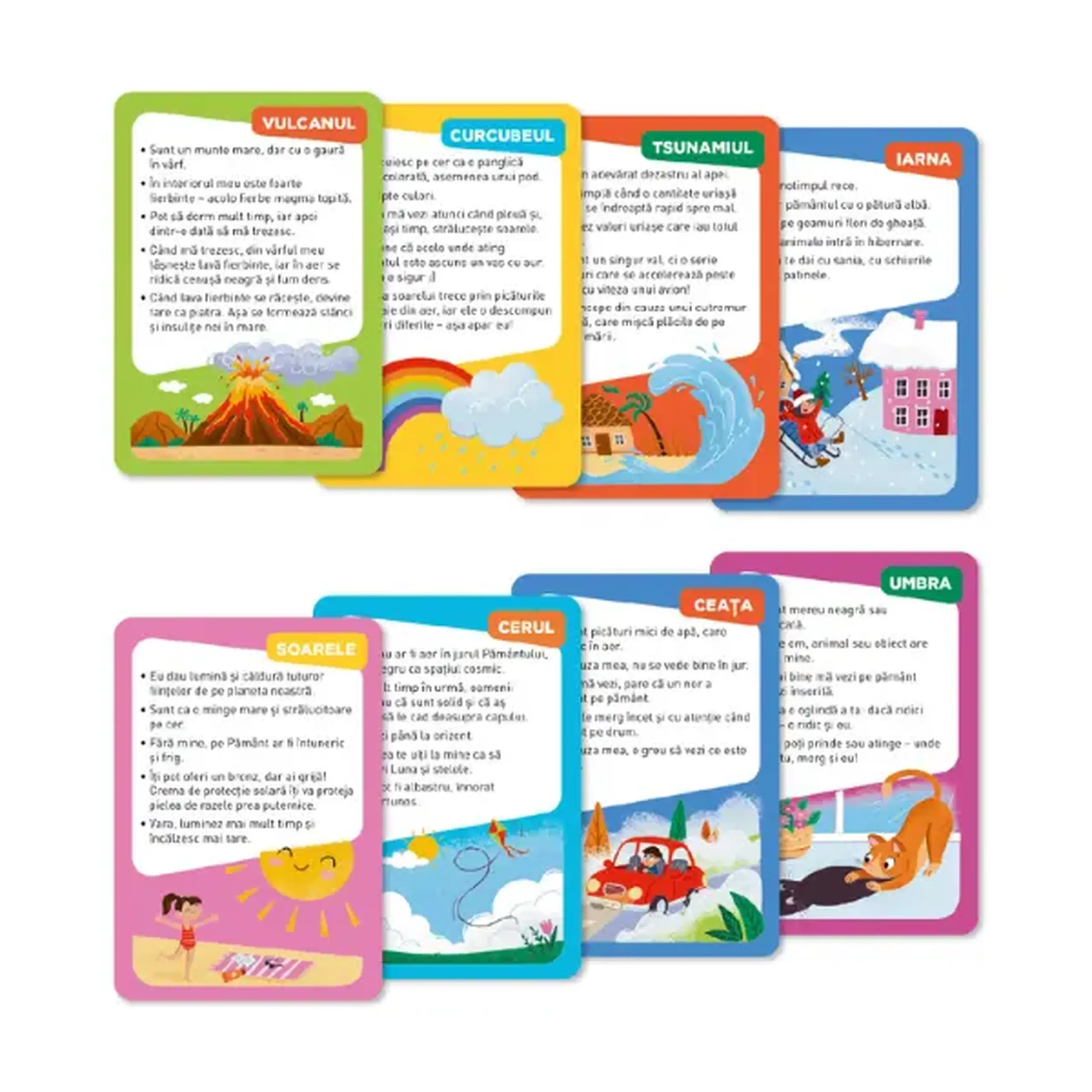Setul educativ de carduri „Fenomene naturale”