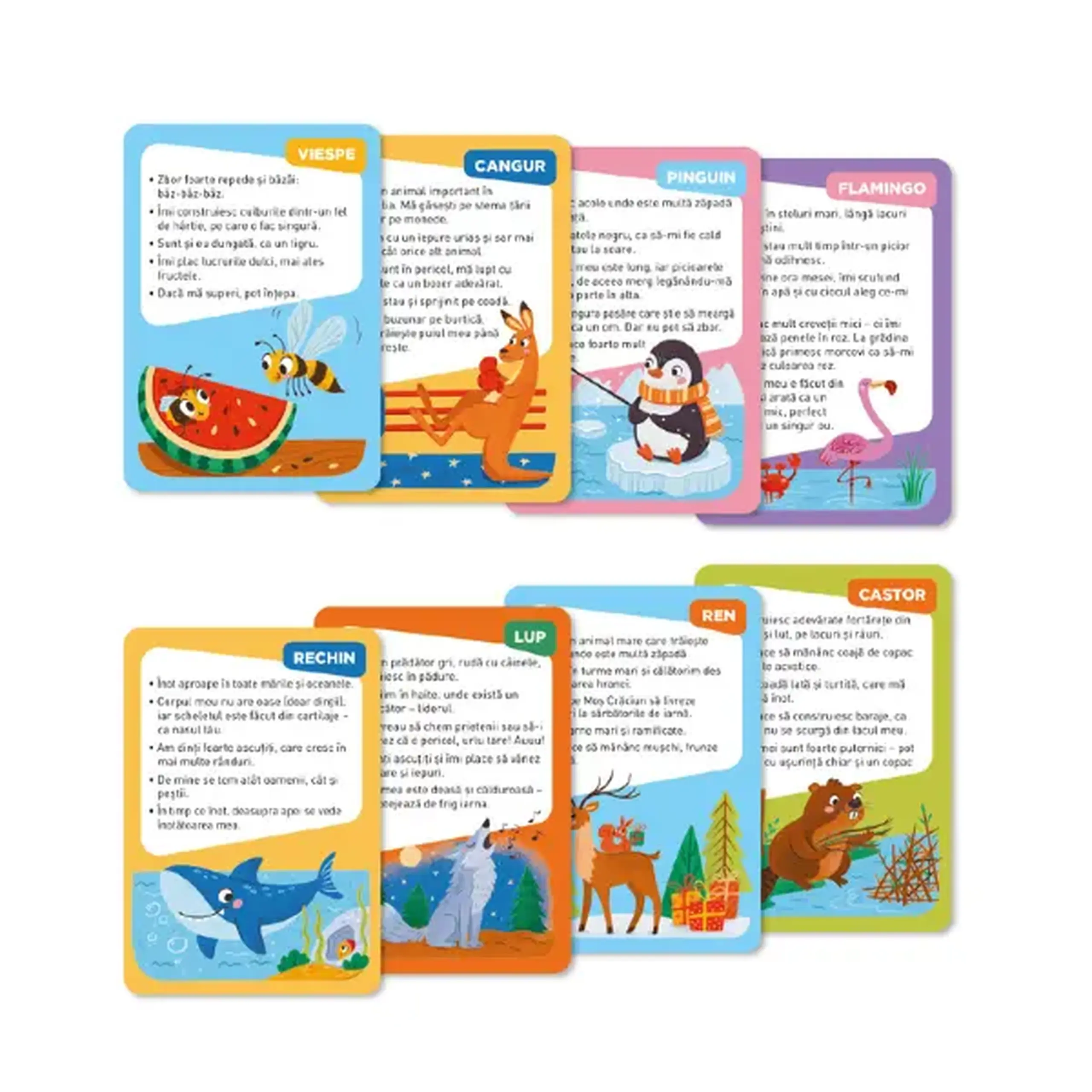 Setul educativ de carduri „Animăluțe”