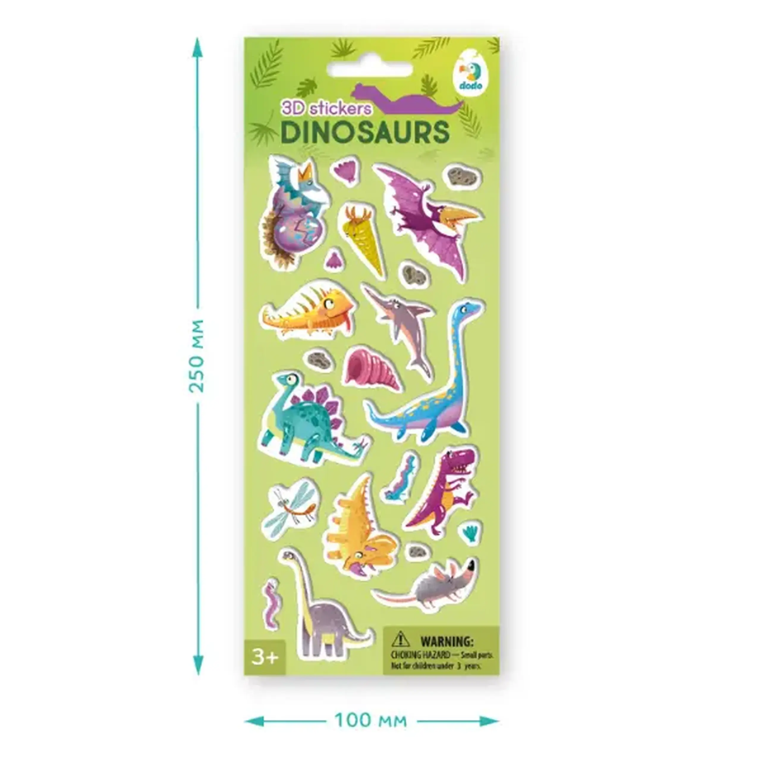 Abțibilduri 3D „Dinozauri”