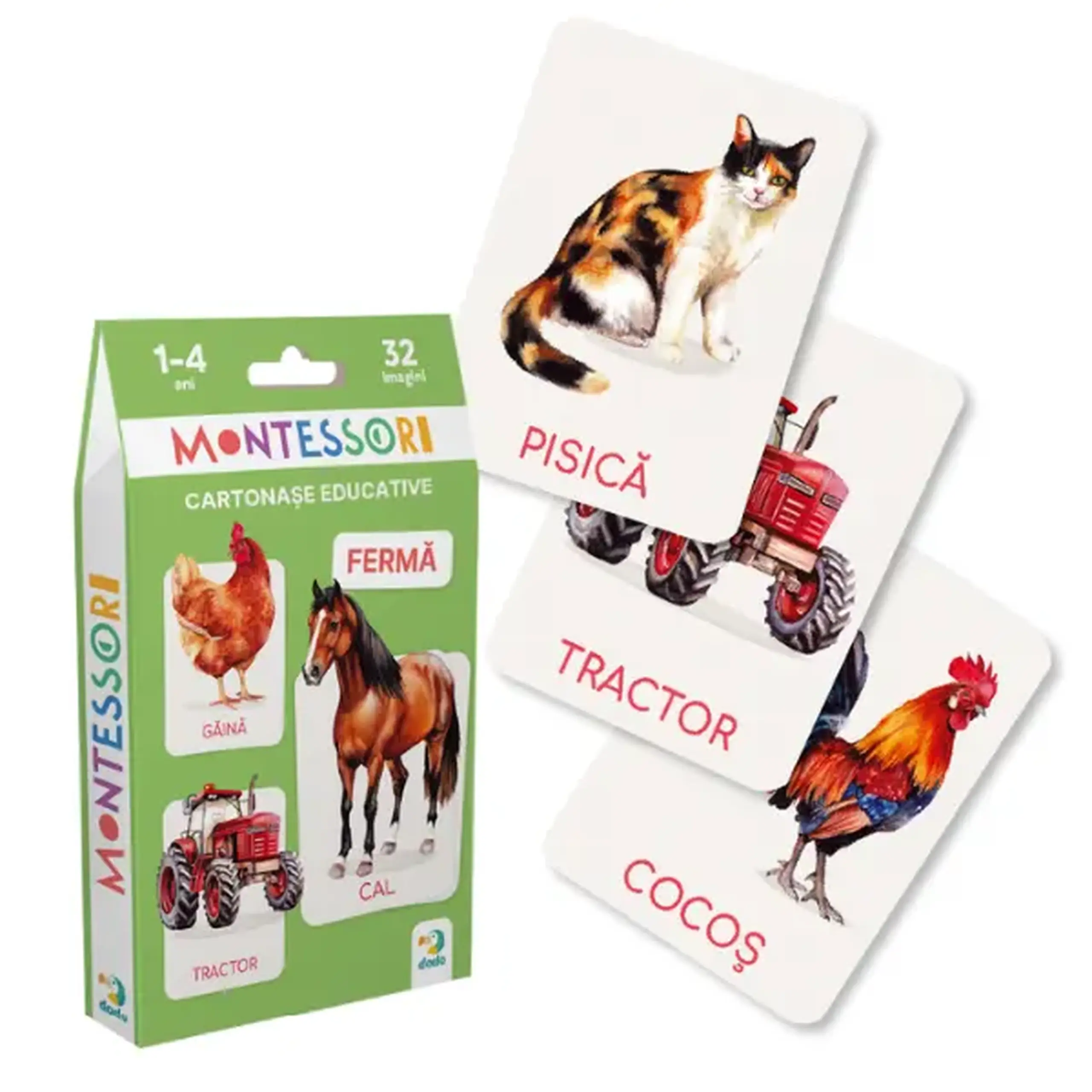 Set de carduri educative Dodo „Ferma” (rom)