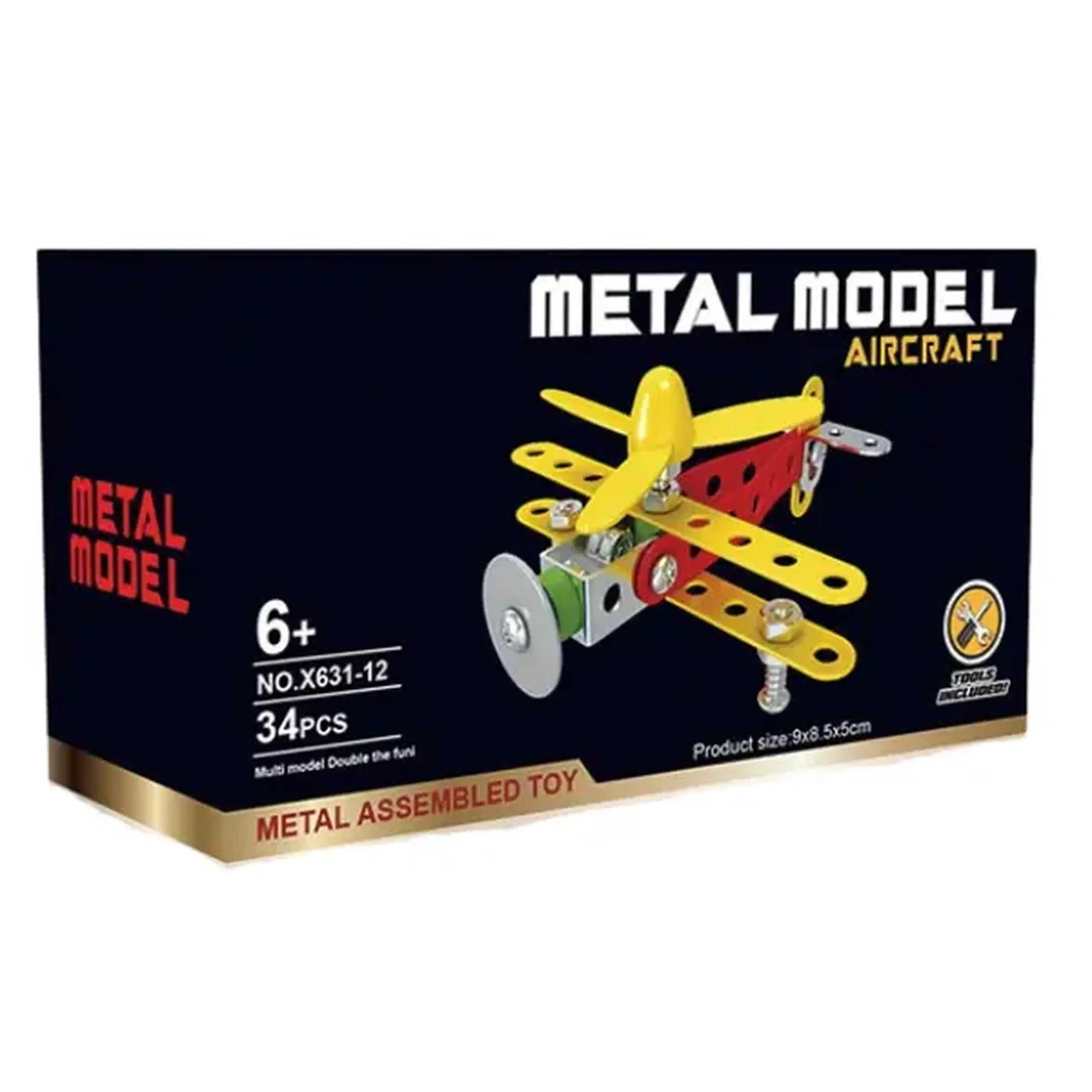 Set de construcție metalic „Avion”, 34 elem.