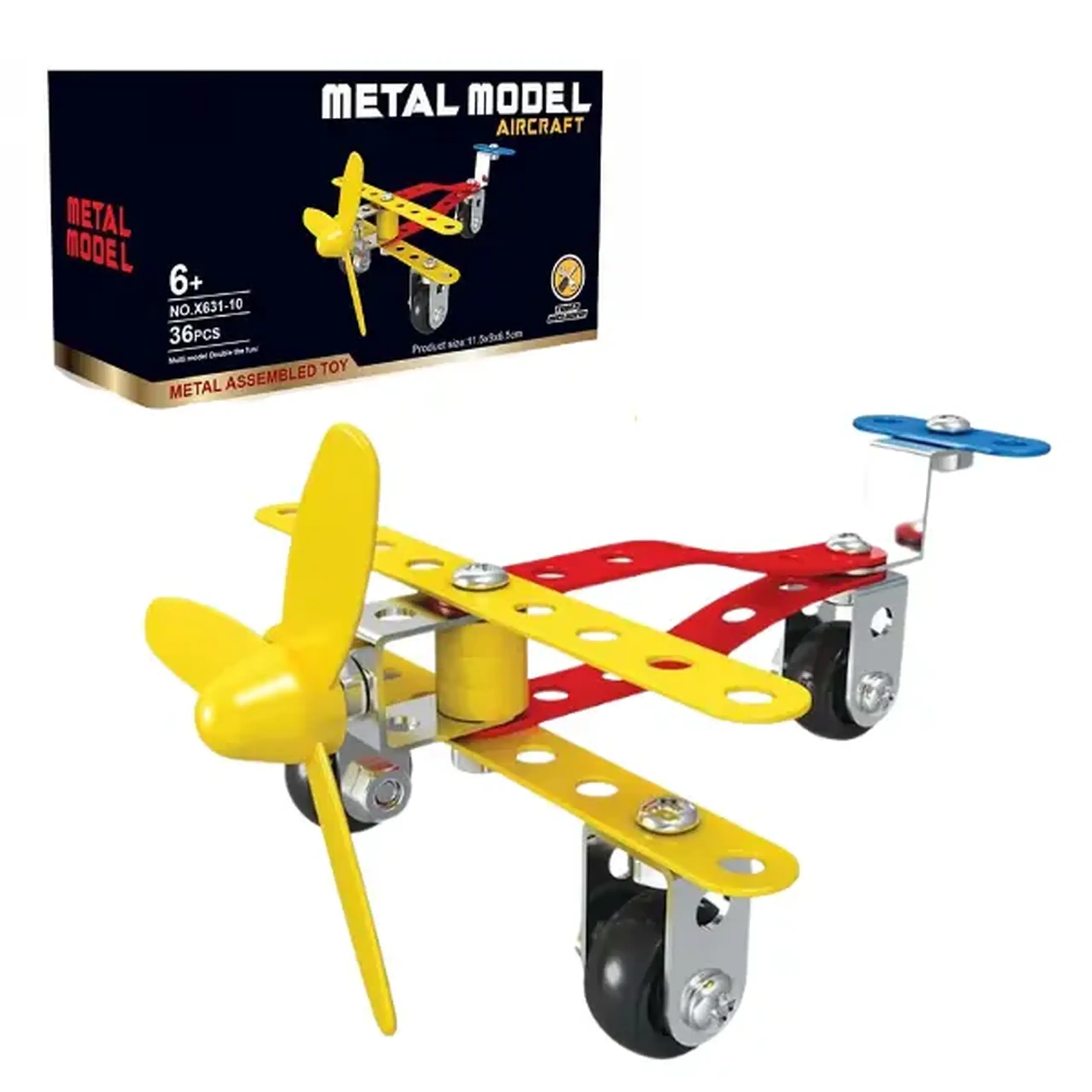 Set de construcție metalic „Avion”, 36 elem.