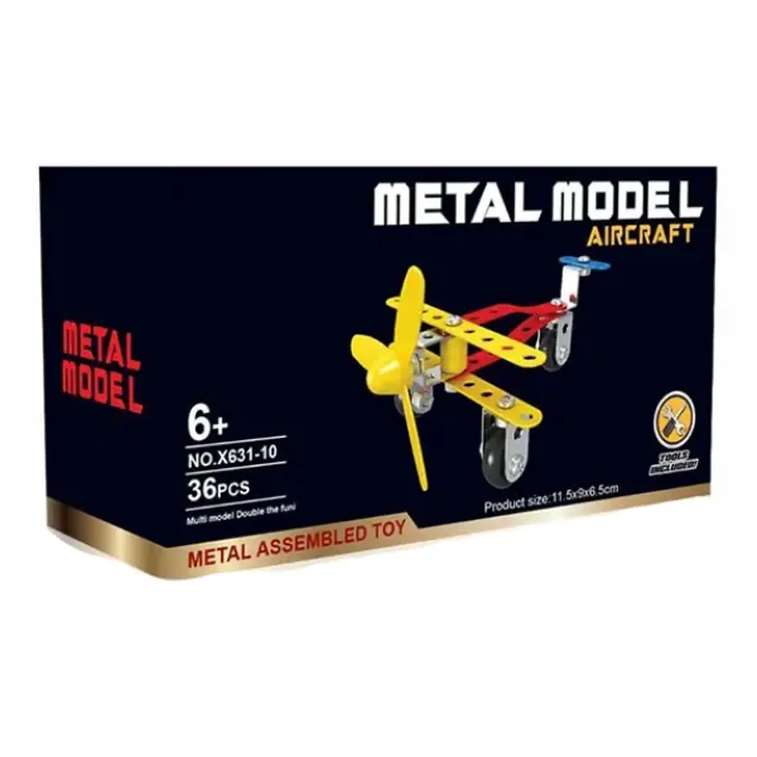 Set de construcție metalic „Avion”, 36 elem.