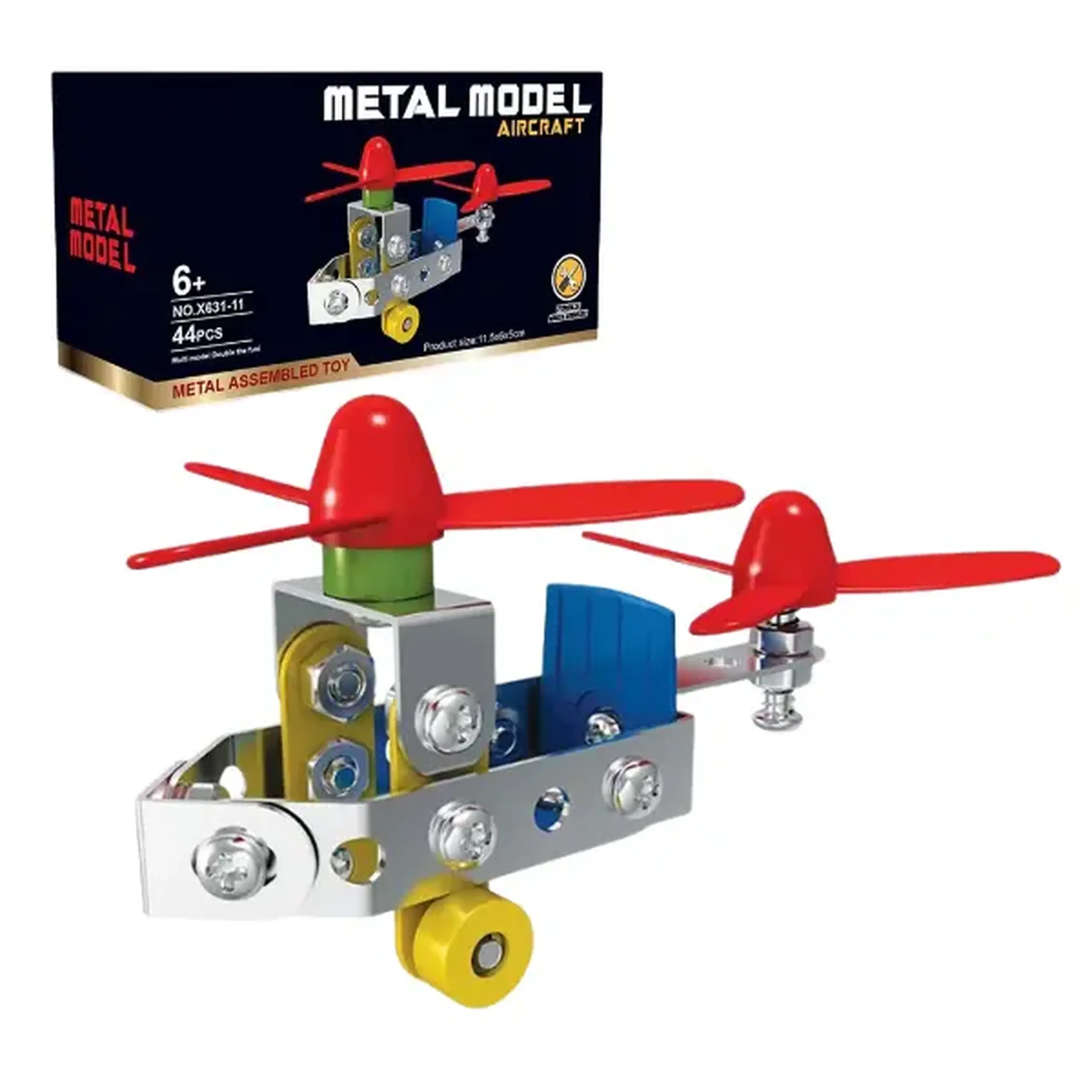 Set de construcție metalic „Avion”, 44 elem.