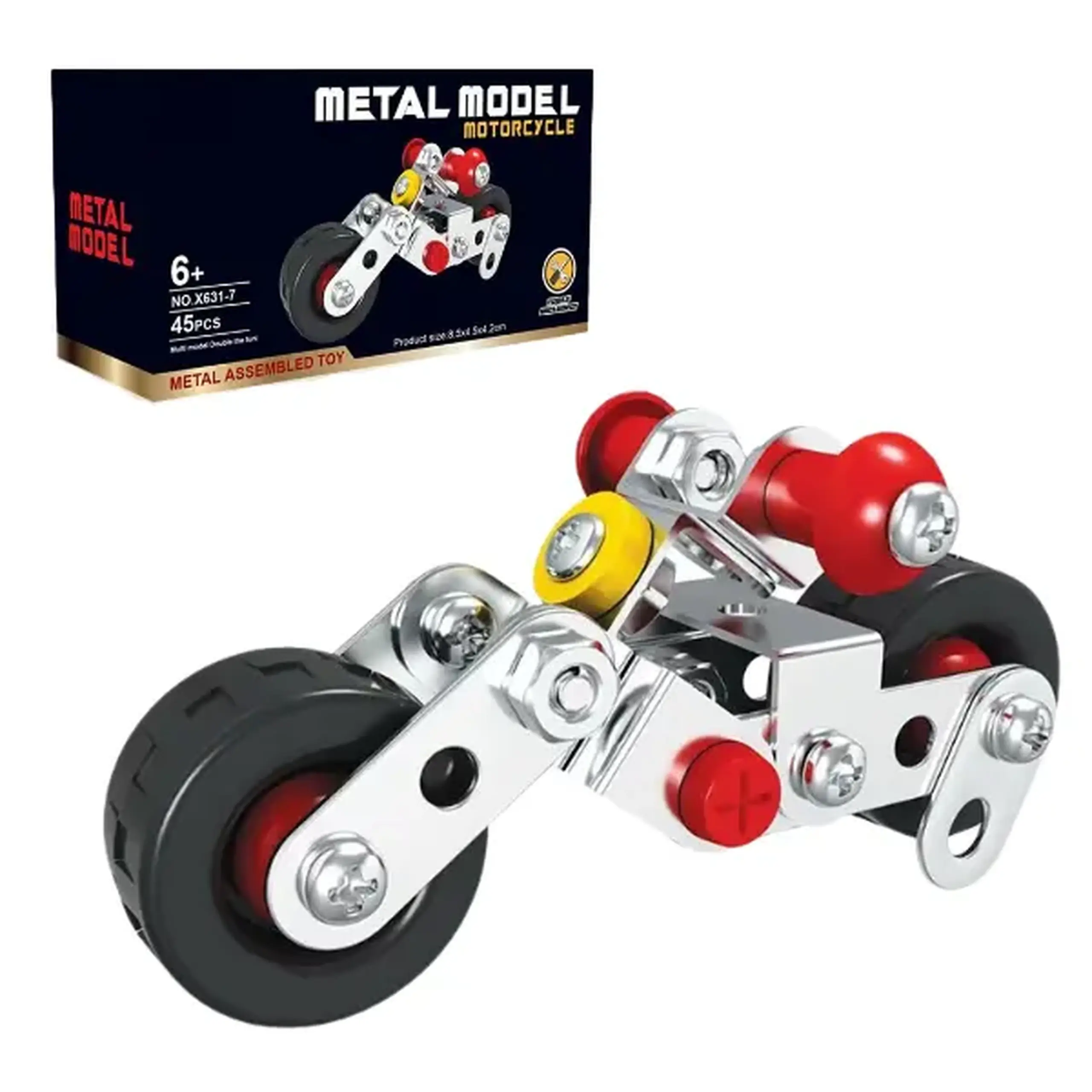 Set de construcție metalic „Motocicletă off-road”, 45 elem.