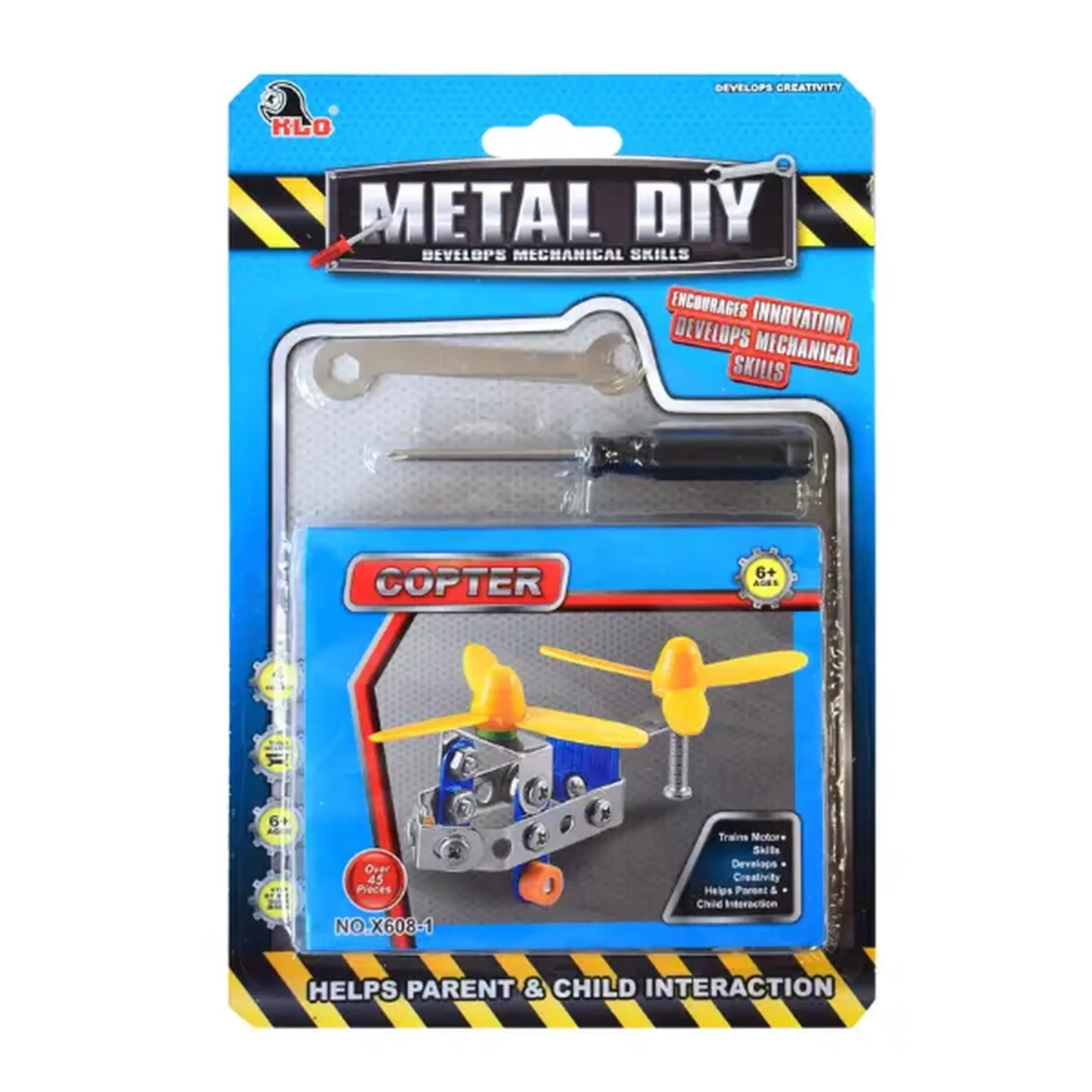 Set de construcție metalic „Elicopter”, 45 elem.