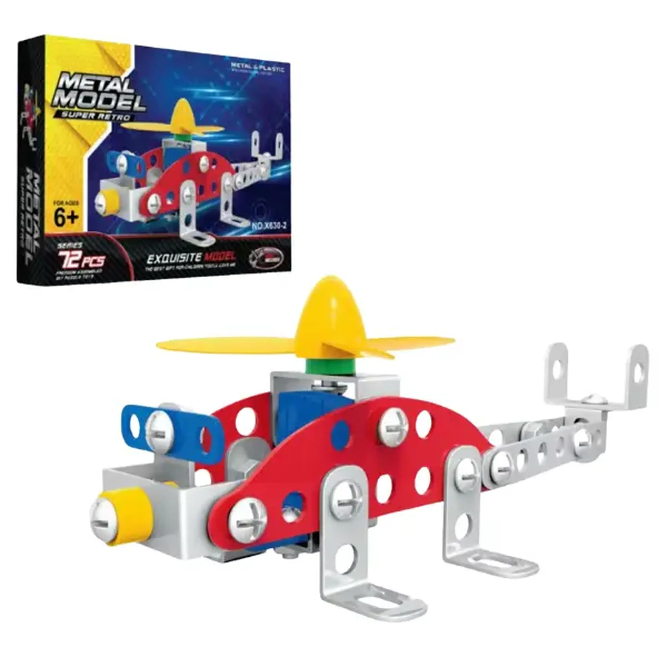 Set de construcție metalic „Elicopter”, 72 elem.