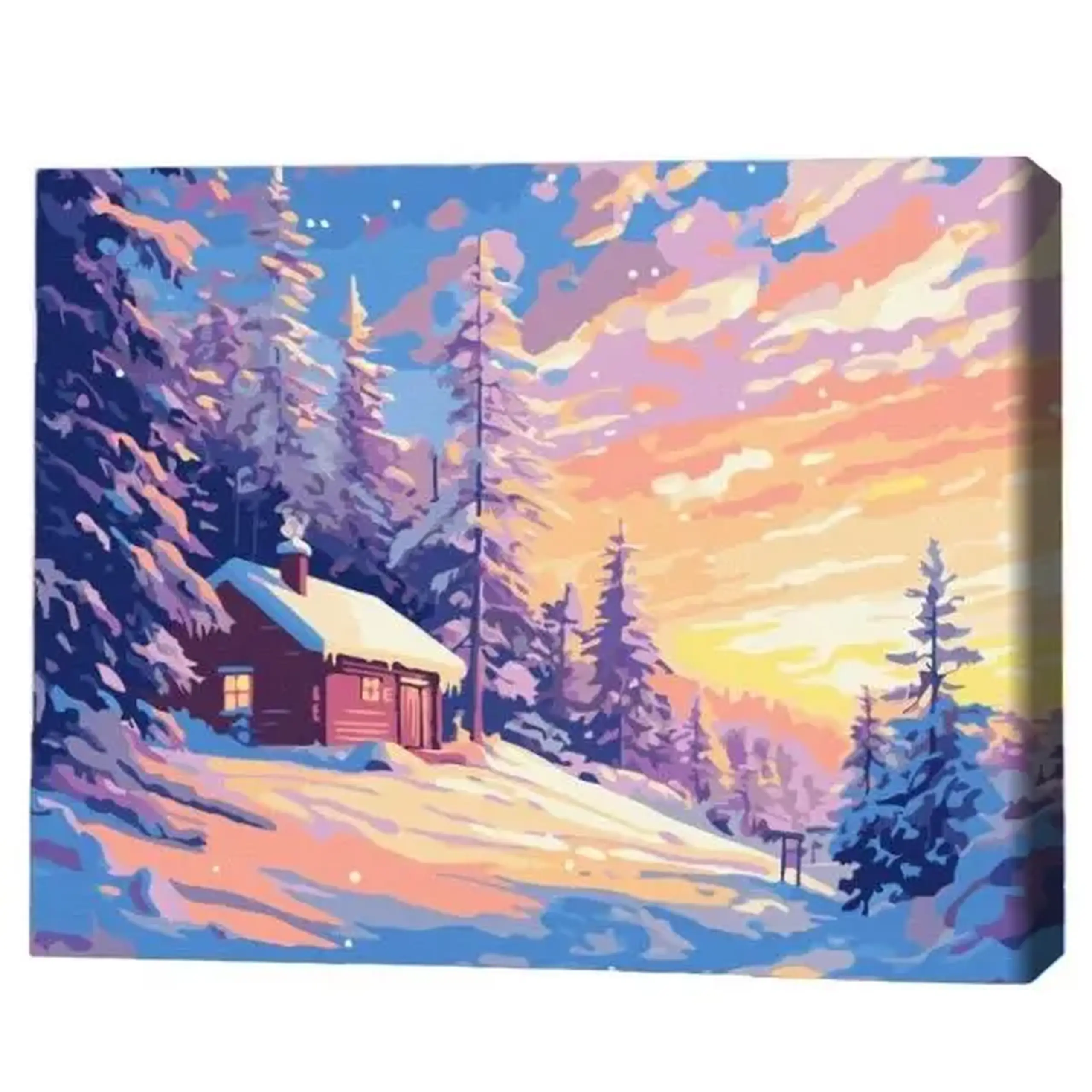 Pictură pe numere 40*50 cm (în cutie) – Cerul arzător al iernii