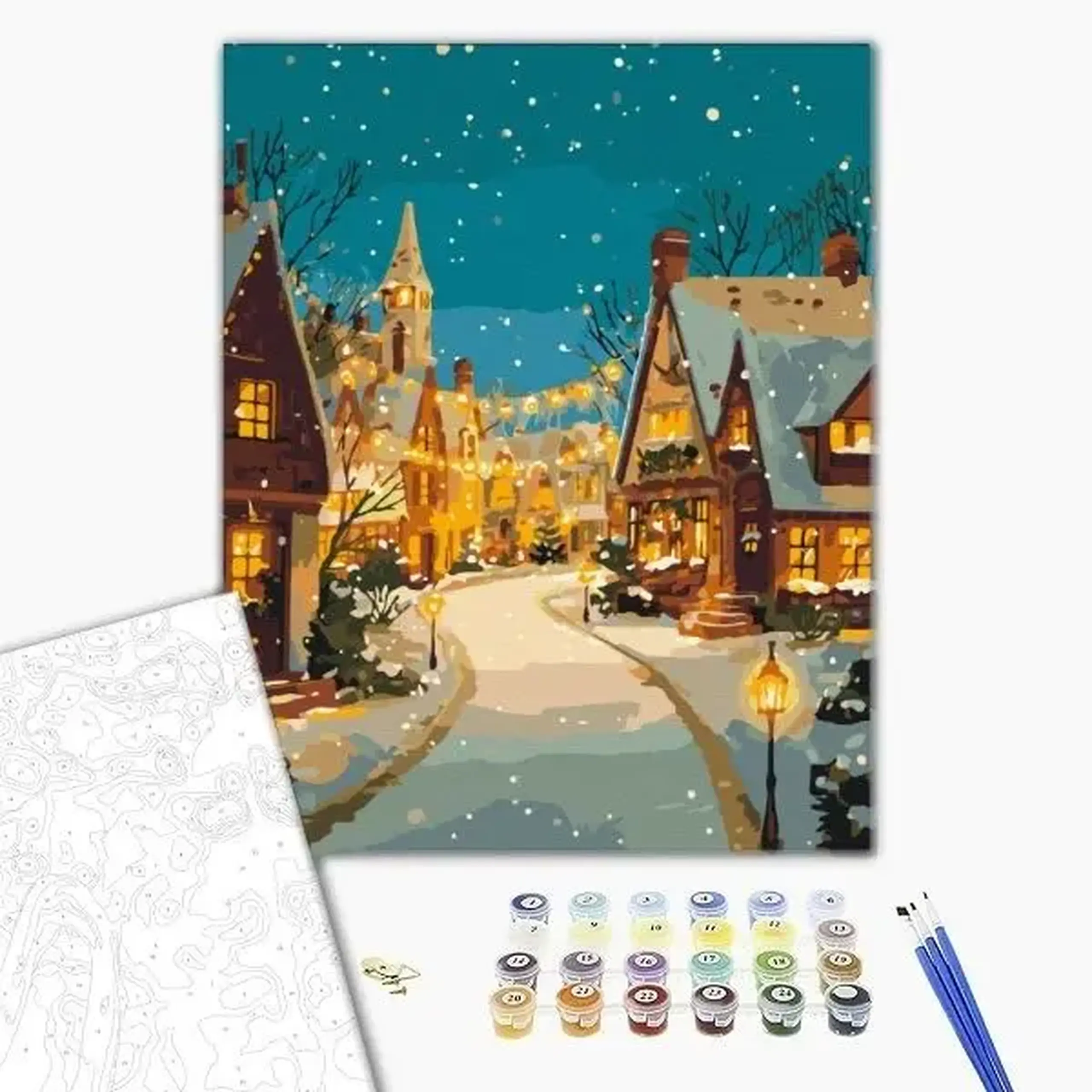 Pictură pe numere 40*50 сm (fără cutie) – Clopoțelul Crăciunului.