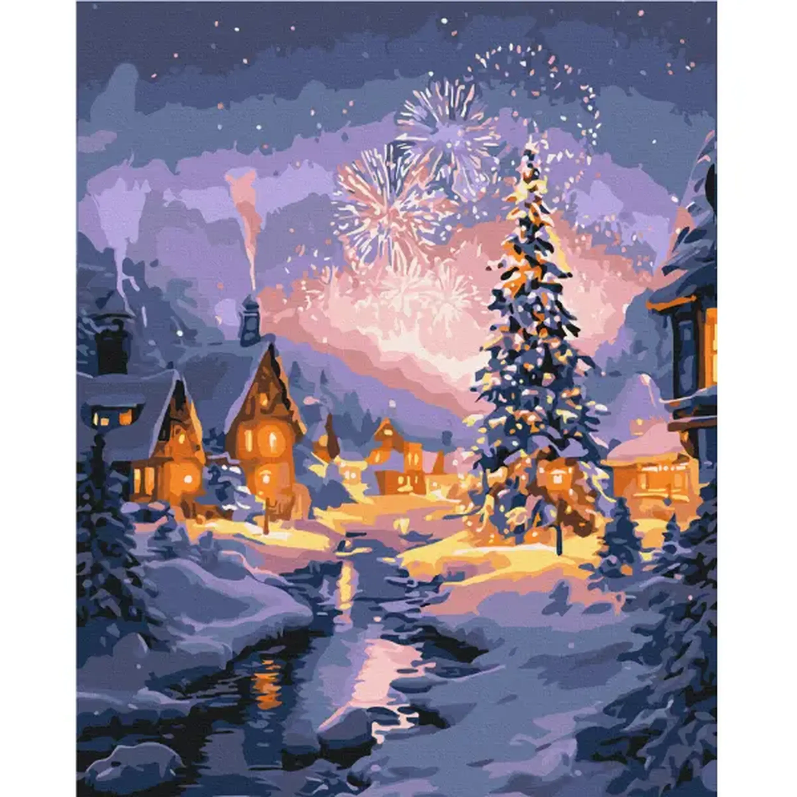 Pictură pe numere 40*50 cm (în cutie) – Clipa sărbătorească.