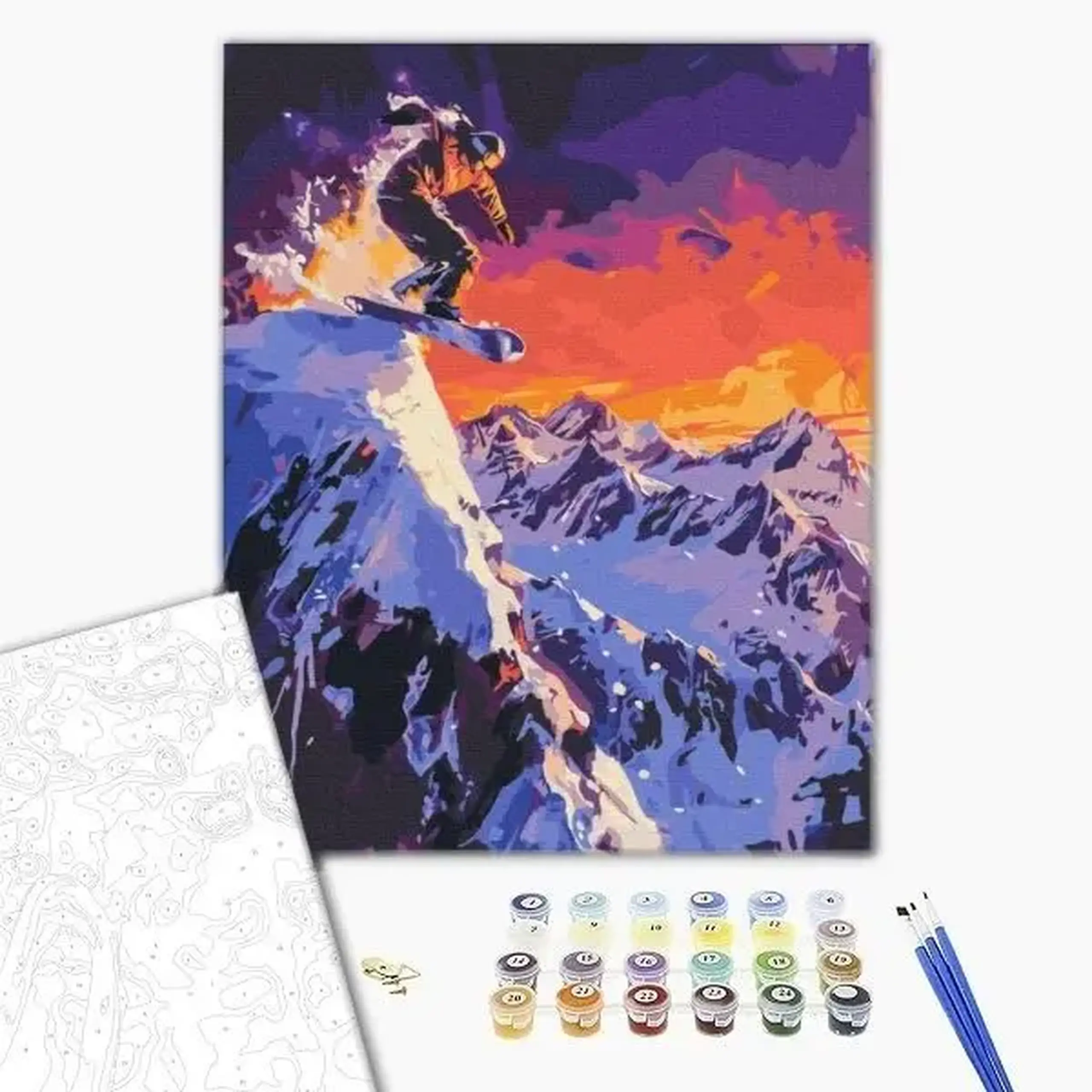 Pictură pe numere 40х50 cm (fără cutie) – Cuceritorul munților.
