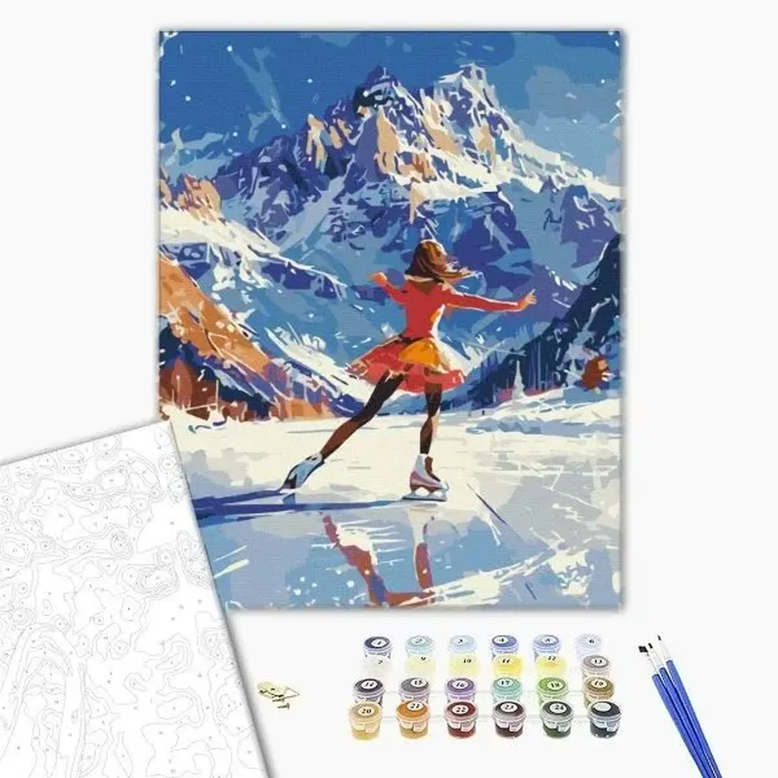 Pictură pe numere 40х50 cm (fără cutie) – Dans pe gheață.