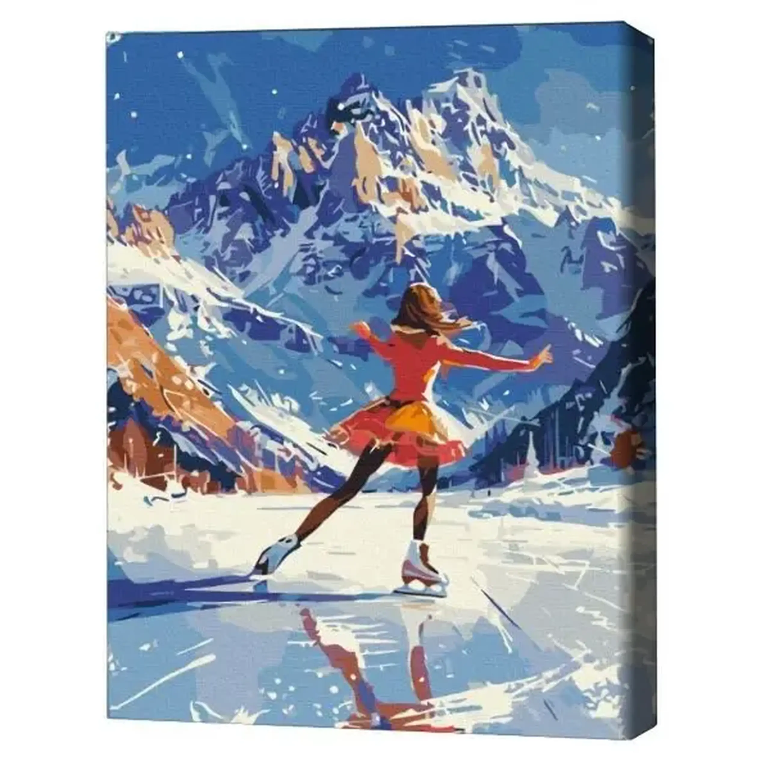 Pictură pe numere 40*50 cm (în cutie) – Dans pe gheață.