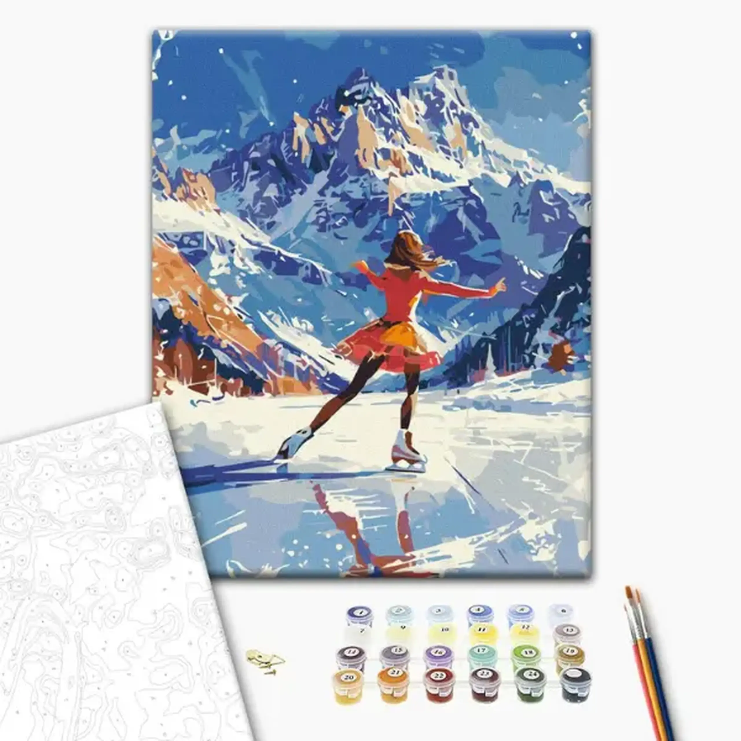 Pictură pe numere 40*50 cm (în cutie) – Dans pe gheață.