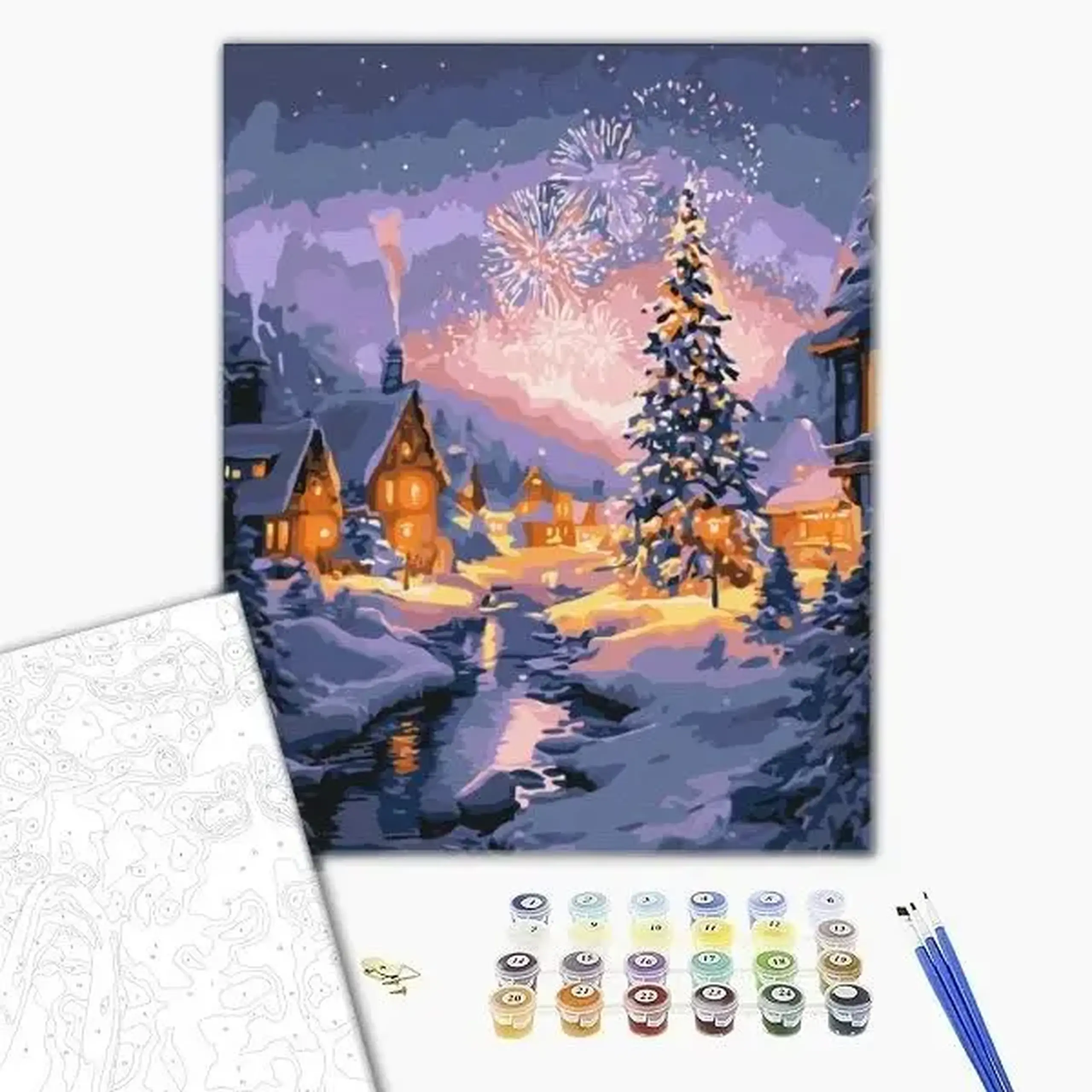 Pictură pe numere 40*50 сm (fără cutie) – Clipa sărbătorească.