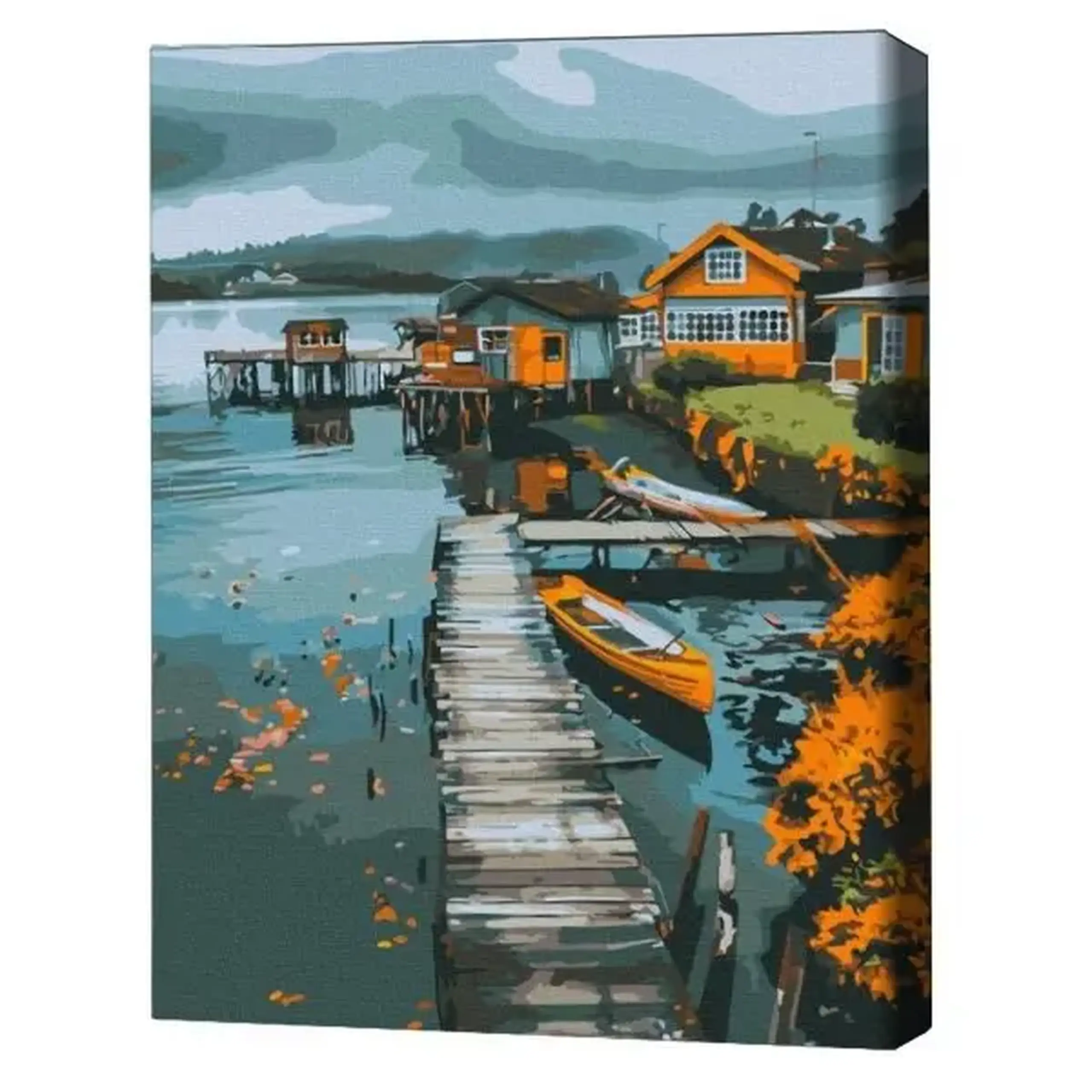 Pictură pe numere 40х50 cm (fără cutie) – Orășel pescăresc.