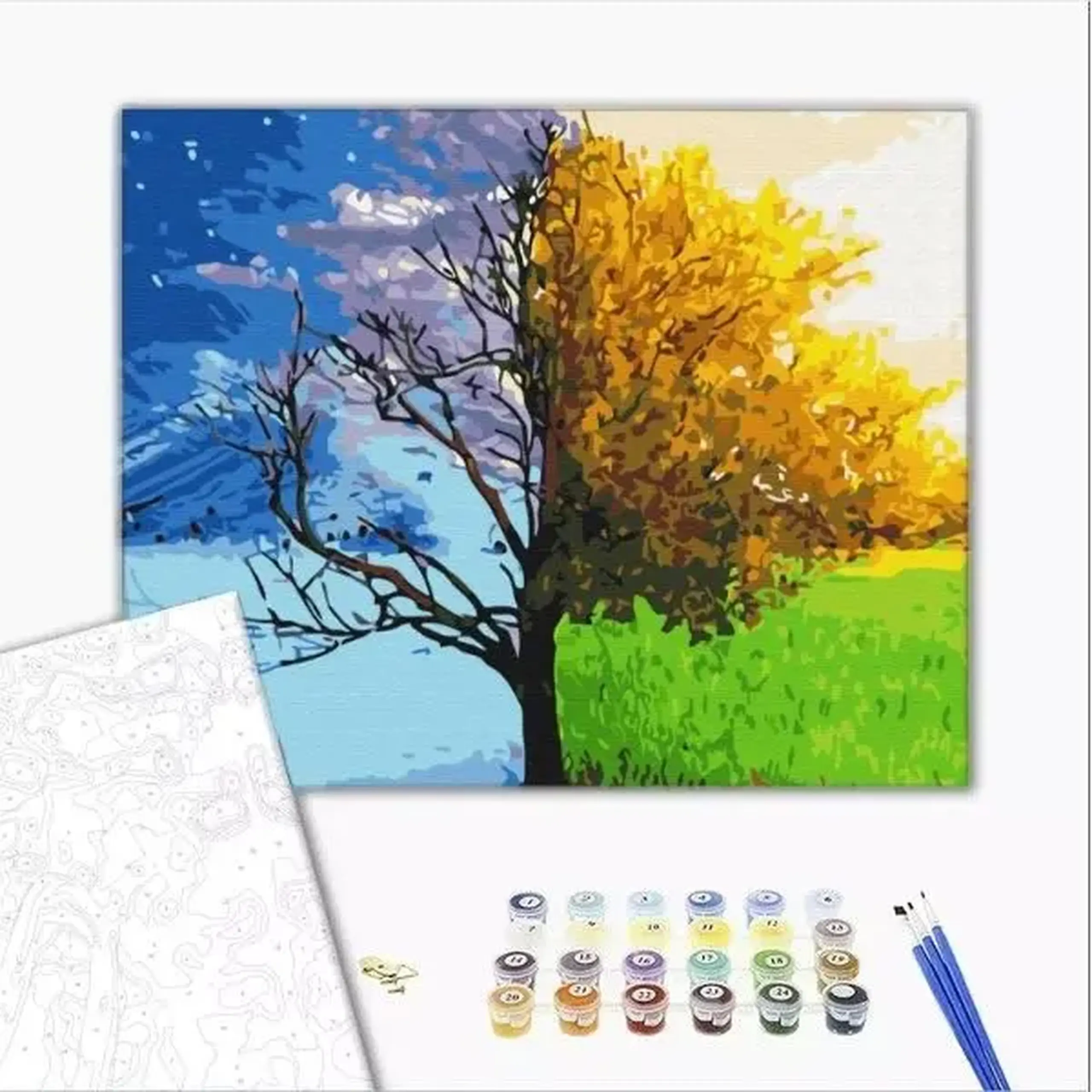 Pictură pe numere 40х50 cm (fără cutie) – Schimbarea anotimpurilor.