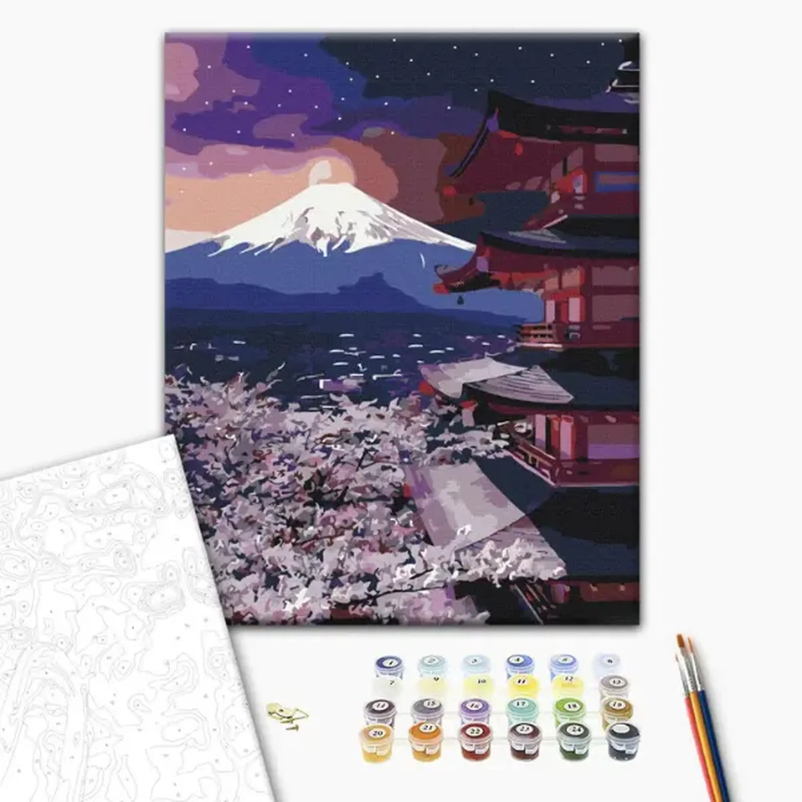 Pictură pe numere 40*50 cm (în cutie) – Muntele Fuji.