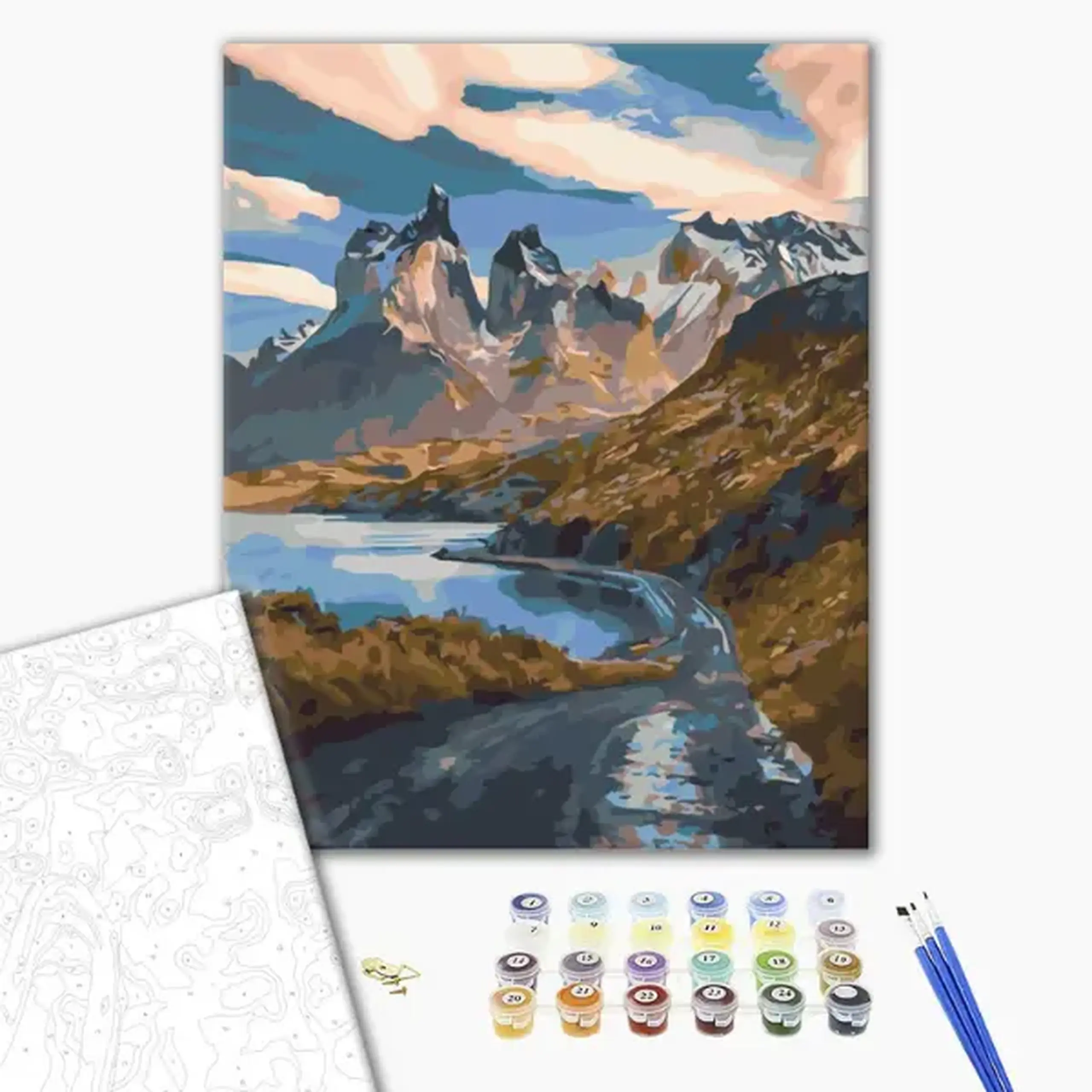 Pictură pe numere 40*50 cm (în cutie) – Serpentină montană.