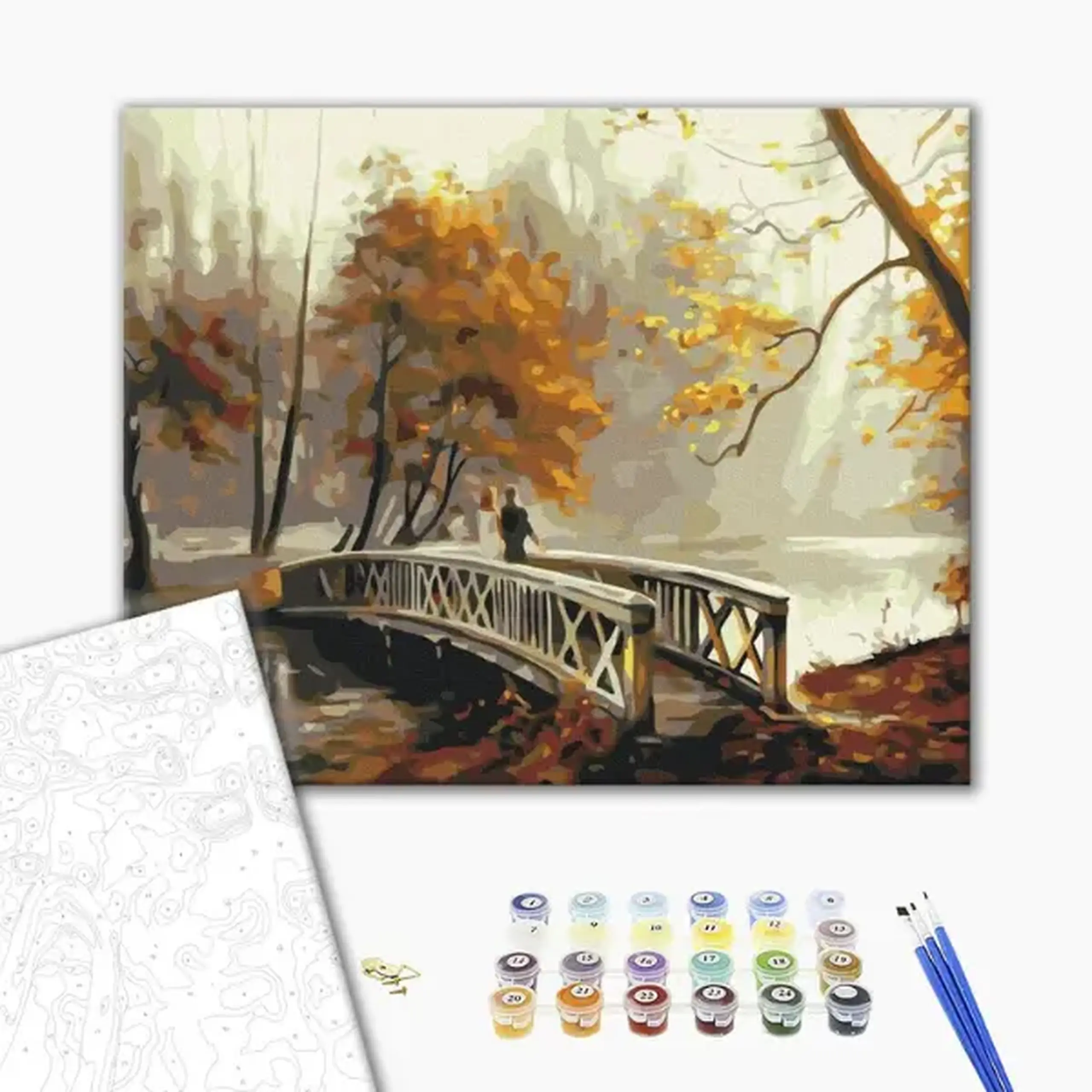 Pictură pe numere 40*50 cm (în cutie) – Ceață de toamnă.