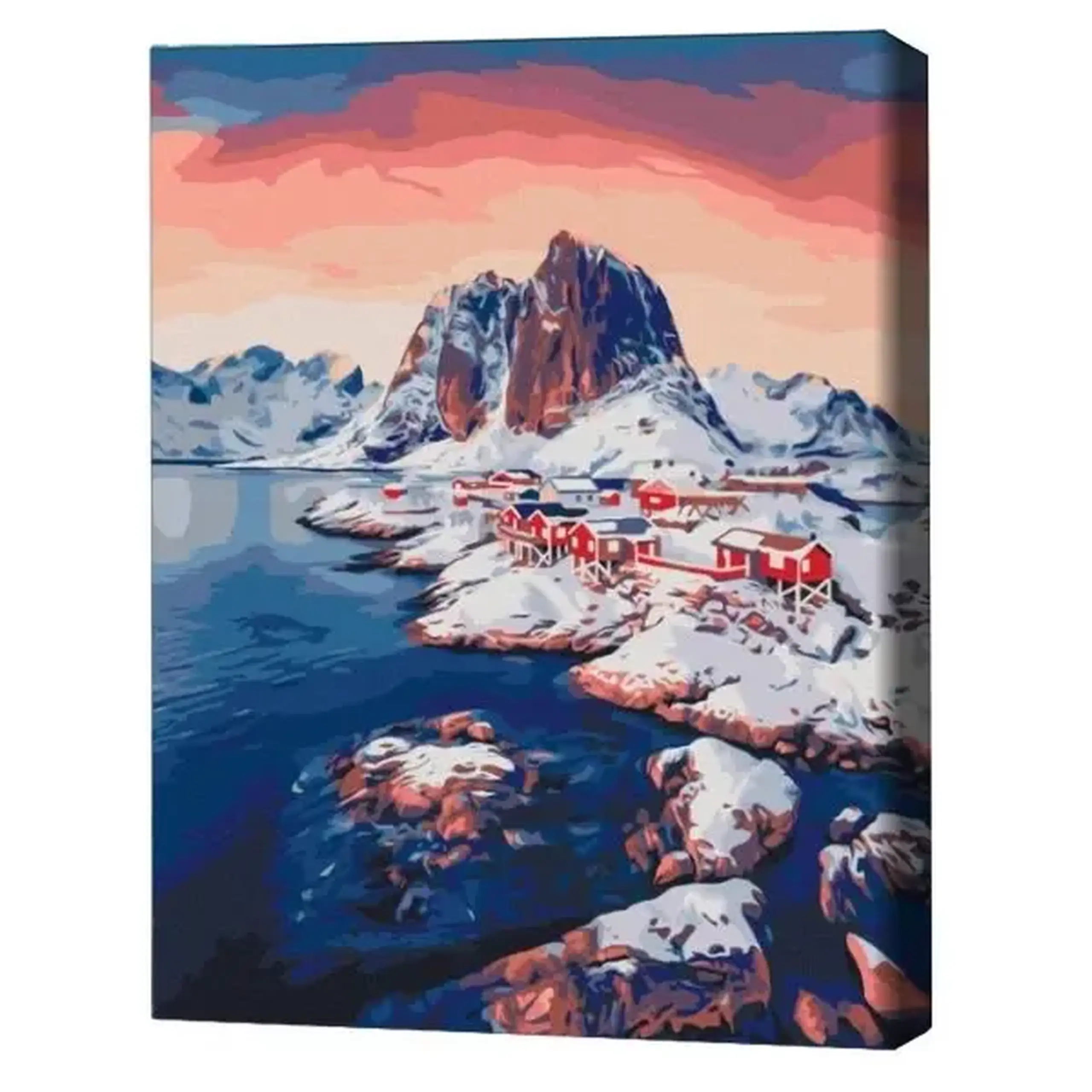 Pictură pe numere 40х50 cm (fără cutie) – Răsărit pe Insulele Lofoten.