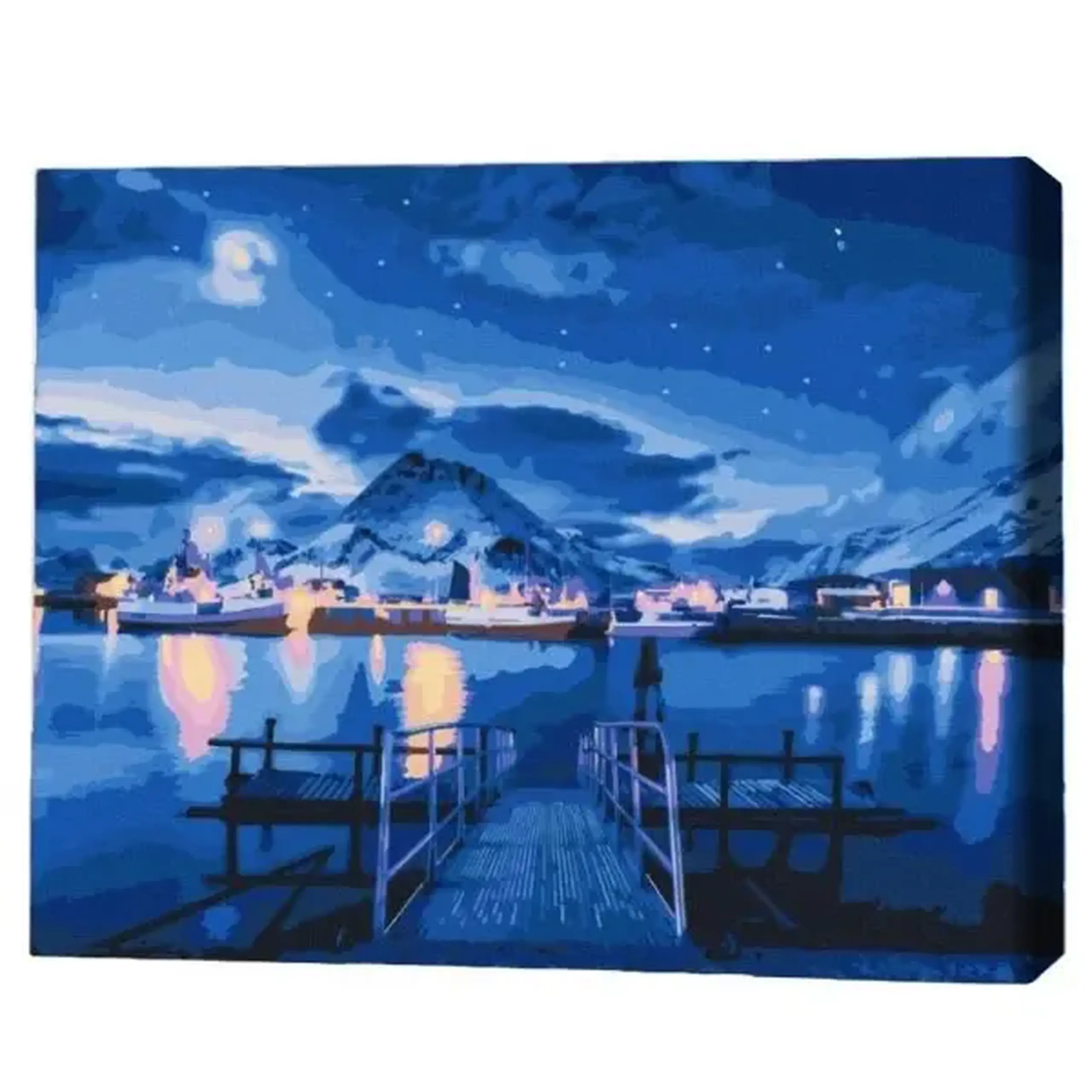Pictură pe numere 40х50 cm (fără cutie) – Sclipiri ale aurorei boreale.
