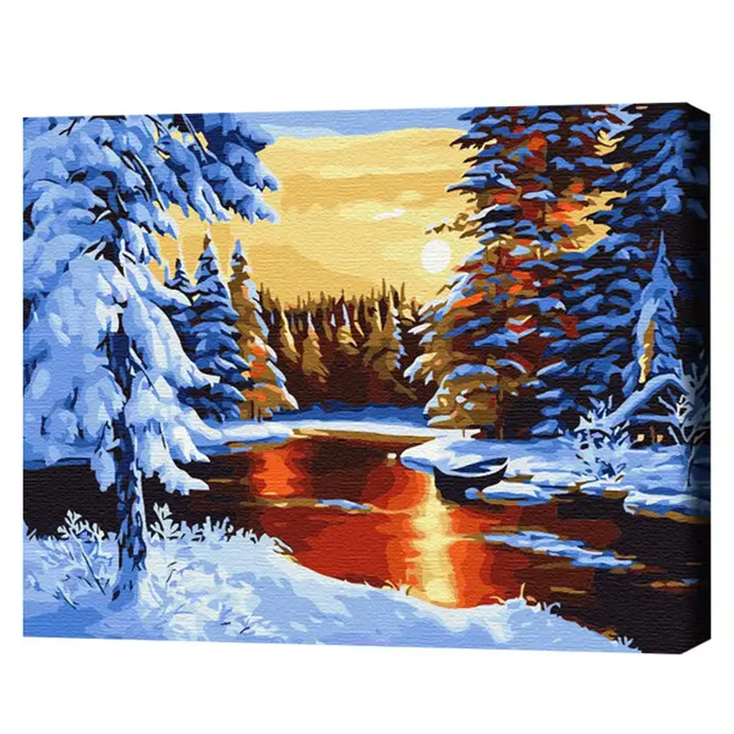Pictură pe numere 40х50 cm (fără cutie) - Iarnă de basm
