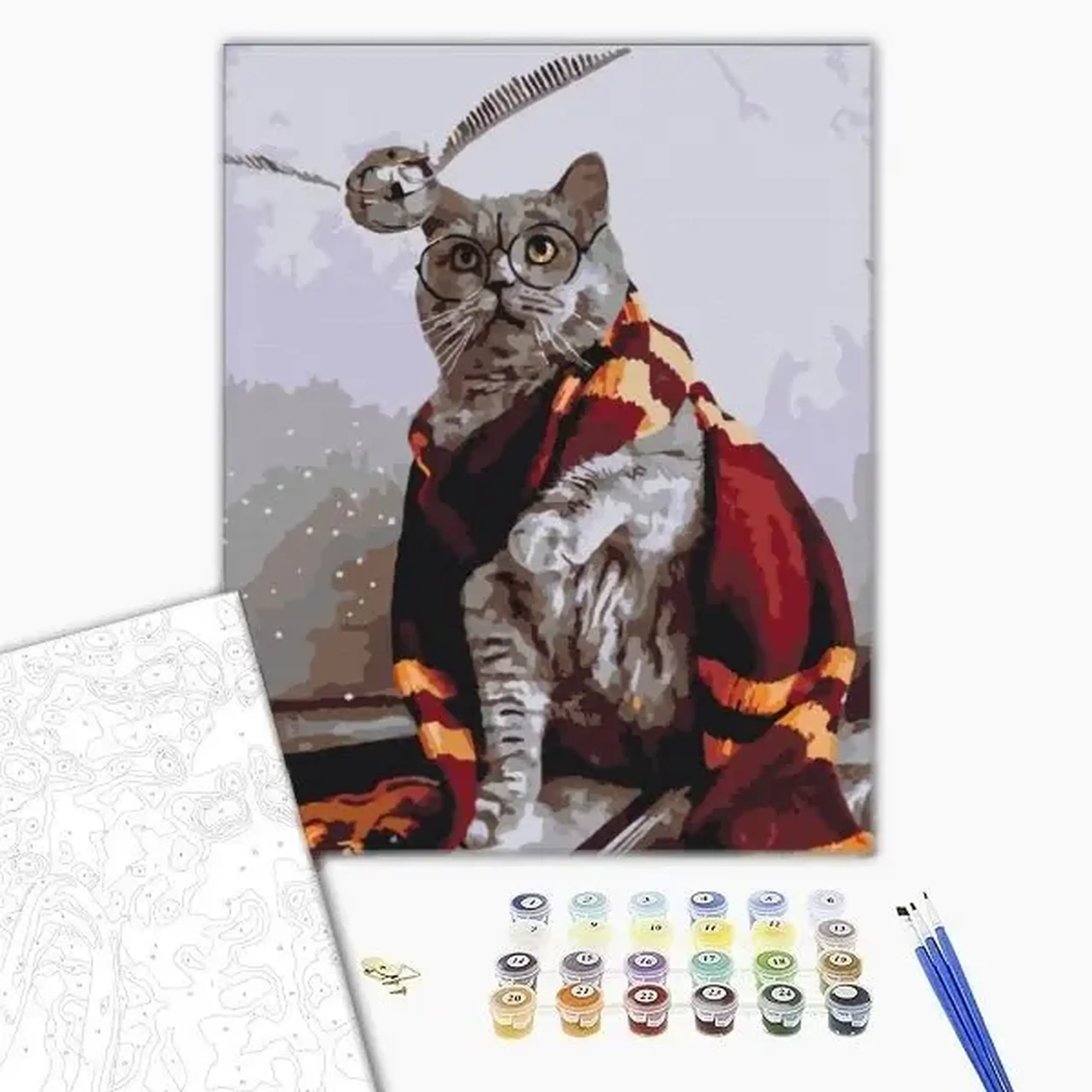 Pictură pe numere 40х50 cm (fără cutie) - Pisicuța vânătoare de Snitch