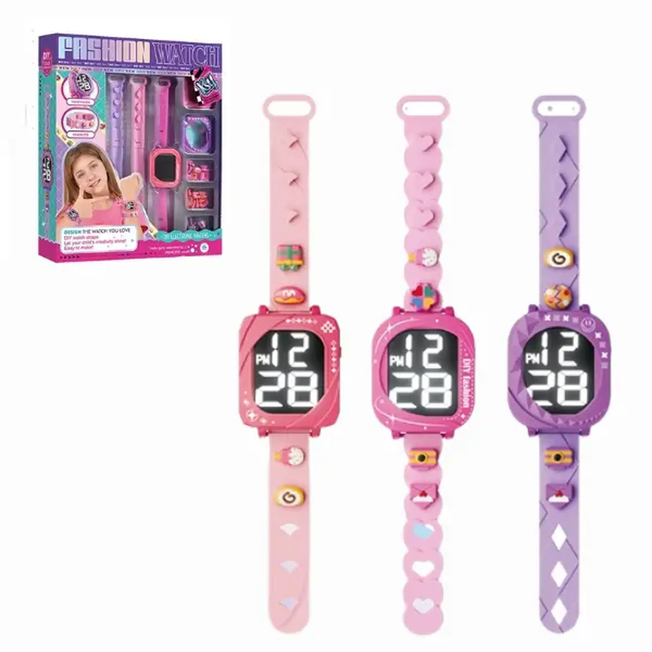 Set interactiv pentru copii „Ceasuri la modă” cu accesorii