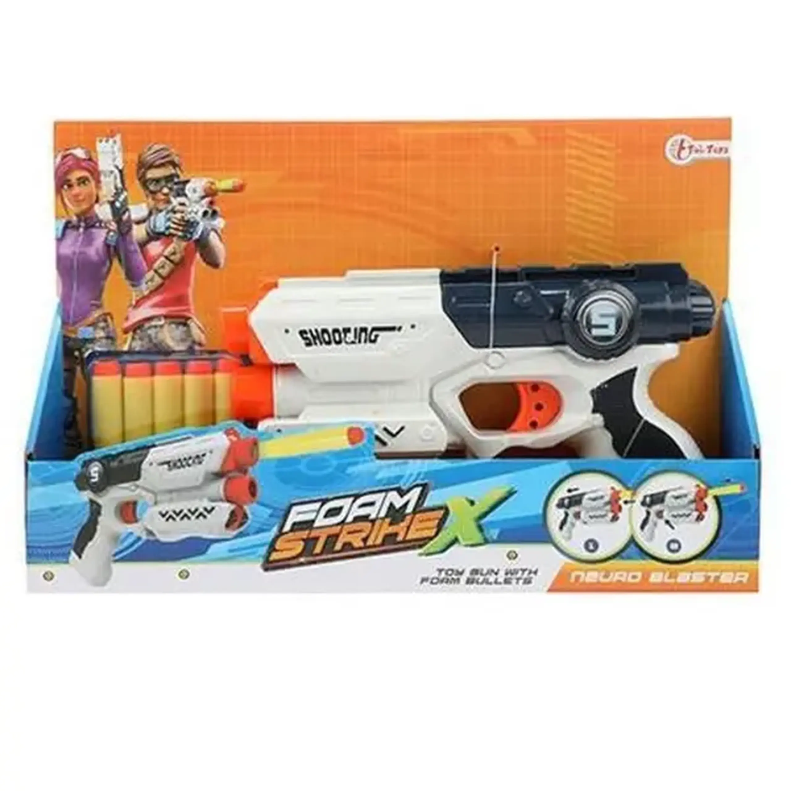 Pistol de jucărie cu săgeți moi