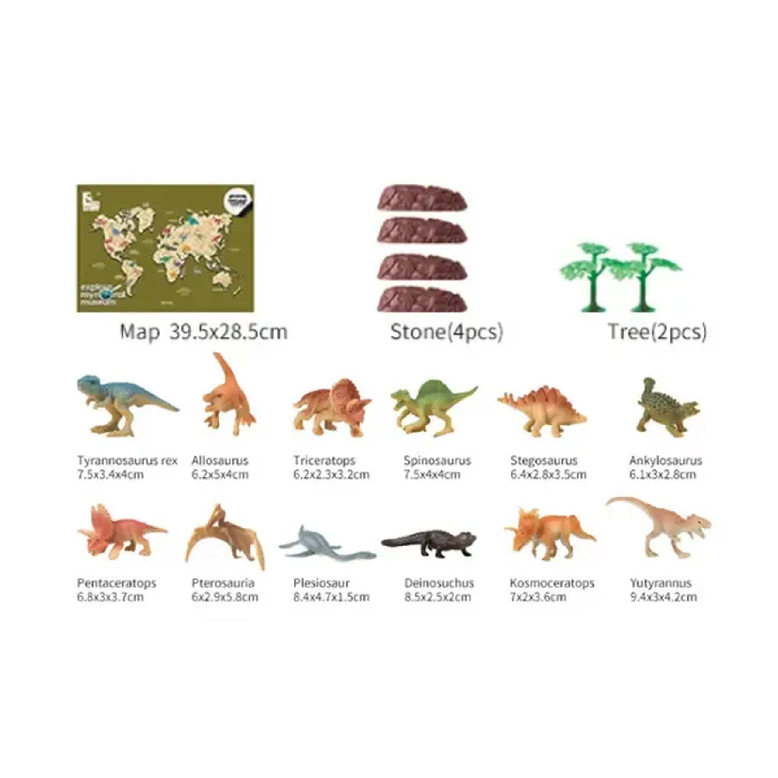 Set de mini-figurine de dinozauri „Muzeul Naturii”