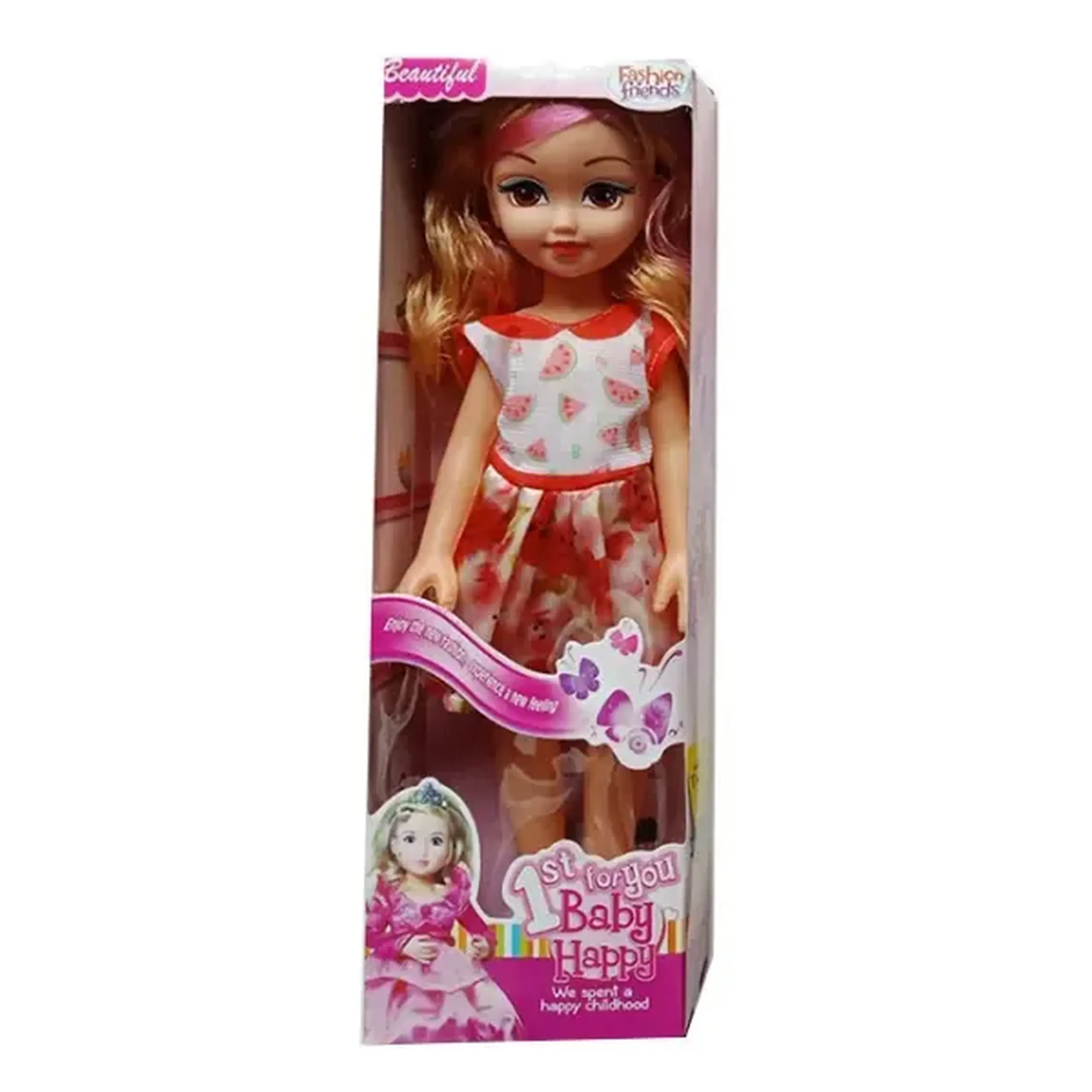 Păpușă muzicală în rochie de sărbătoare