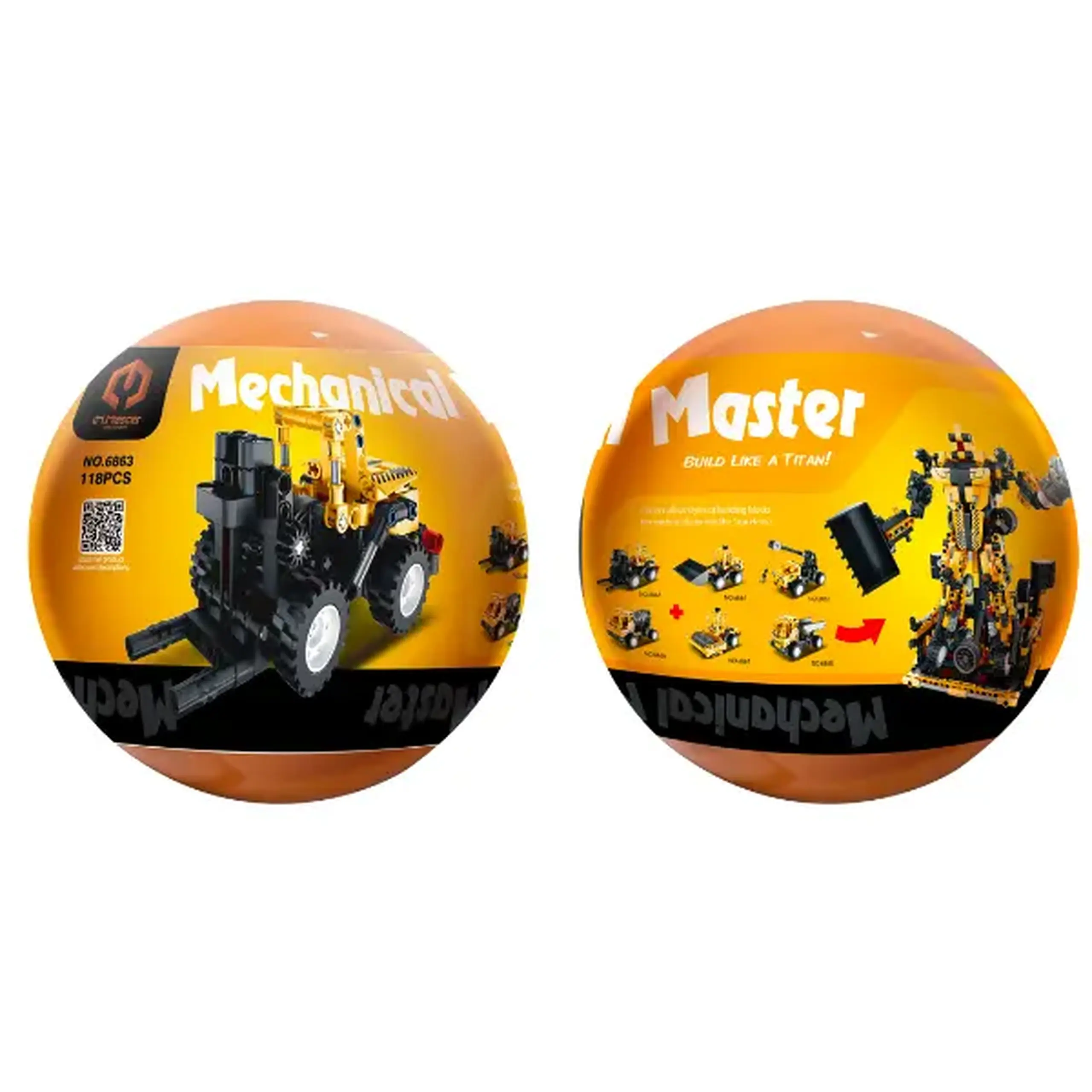 Set de construcție în ou iM Master Mechanical Master „Vehicule”, 6 modele, de la 114 pană la 122 elemente