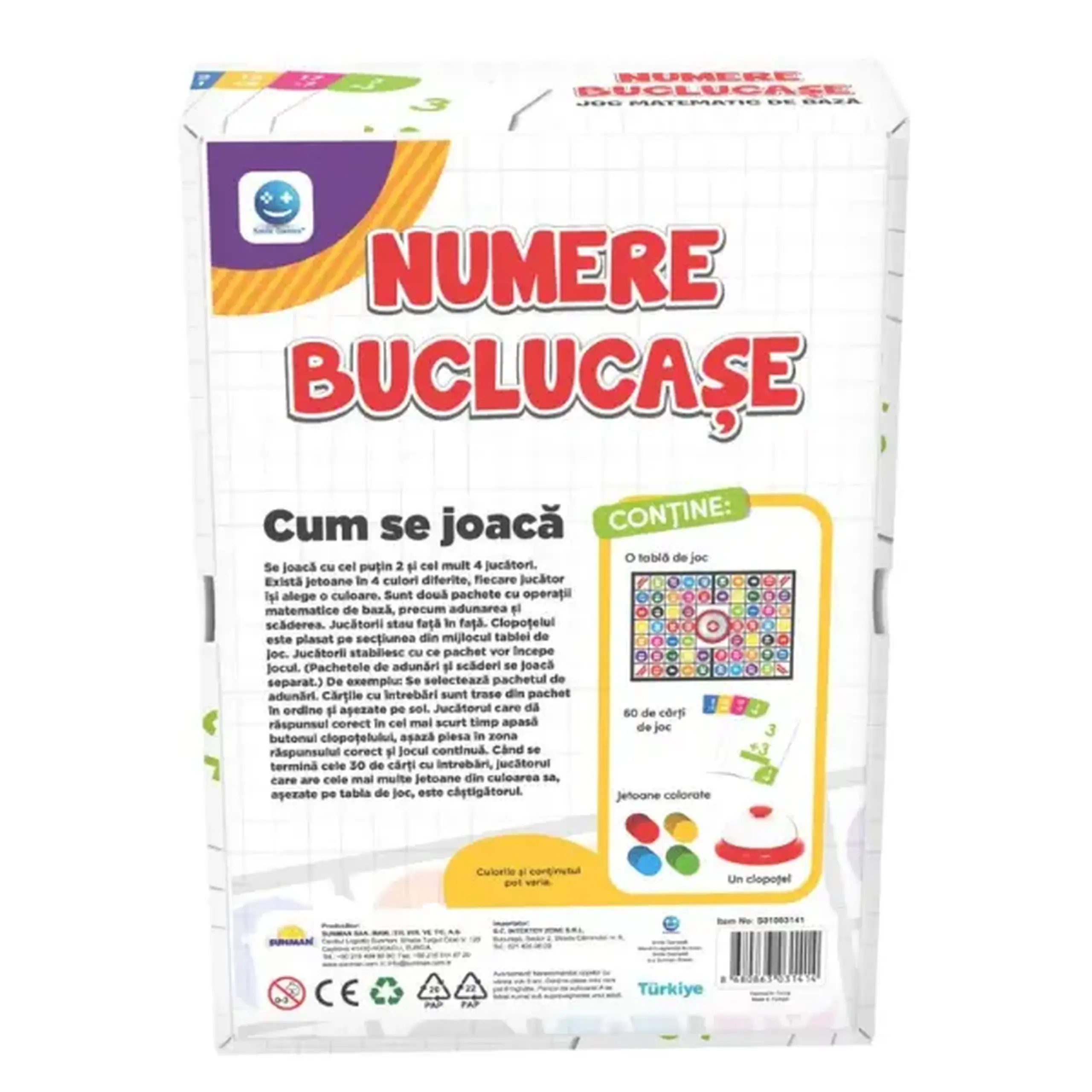 Joc educativ "Numere Buclucașe”, ro.