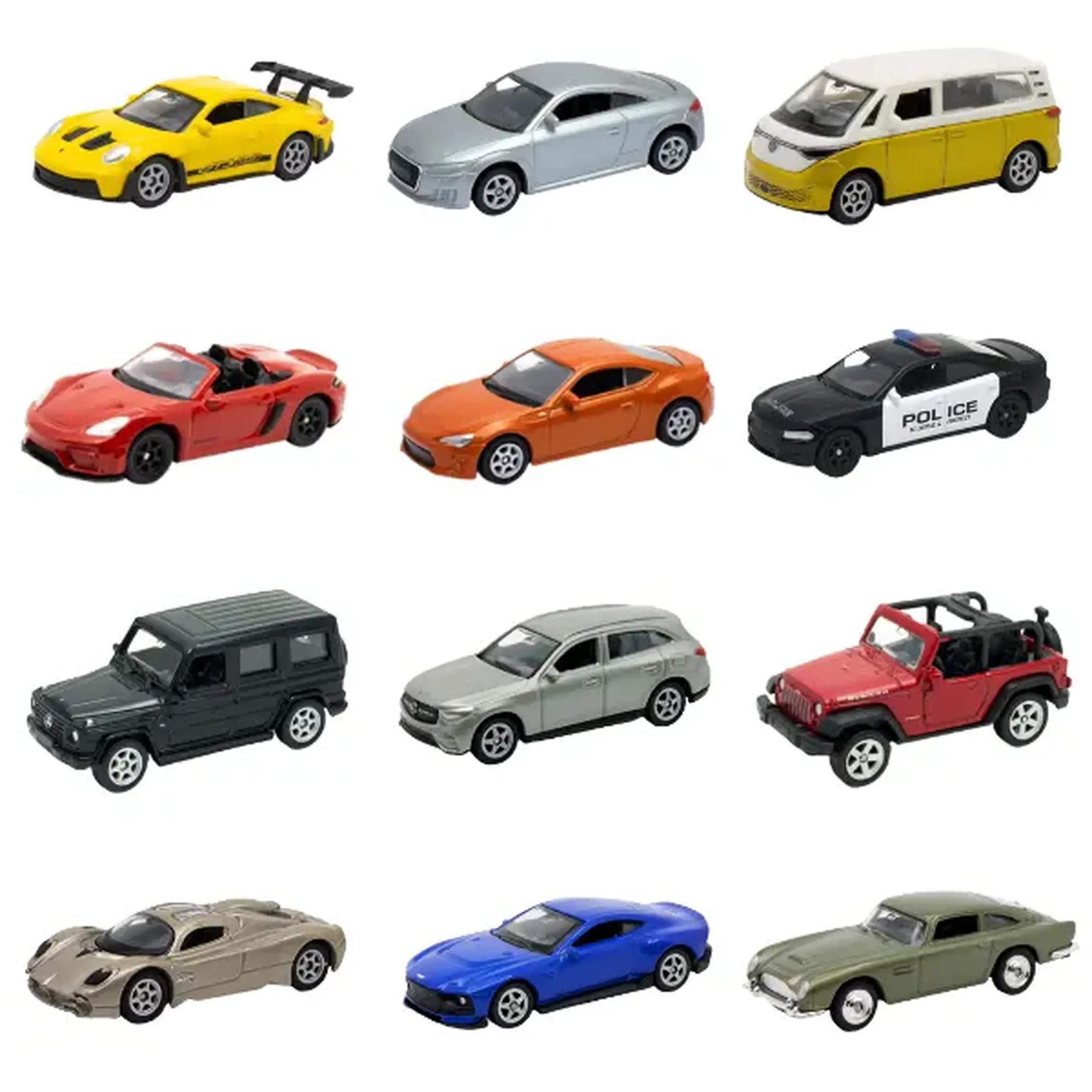 Mașini Metalice de Colecție 1:60 WELLY, 12 modele BLISTER (25A)