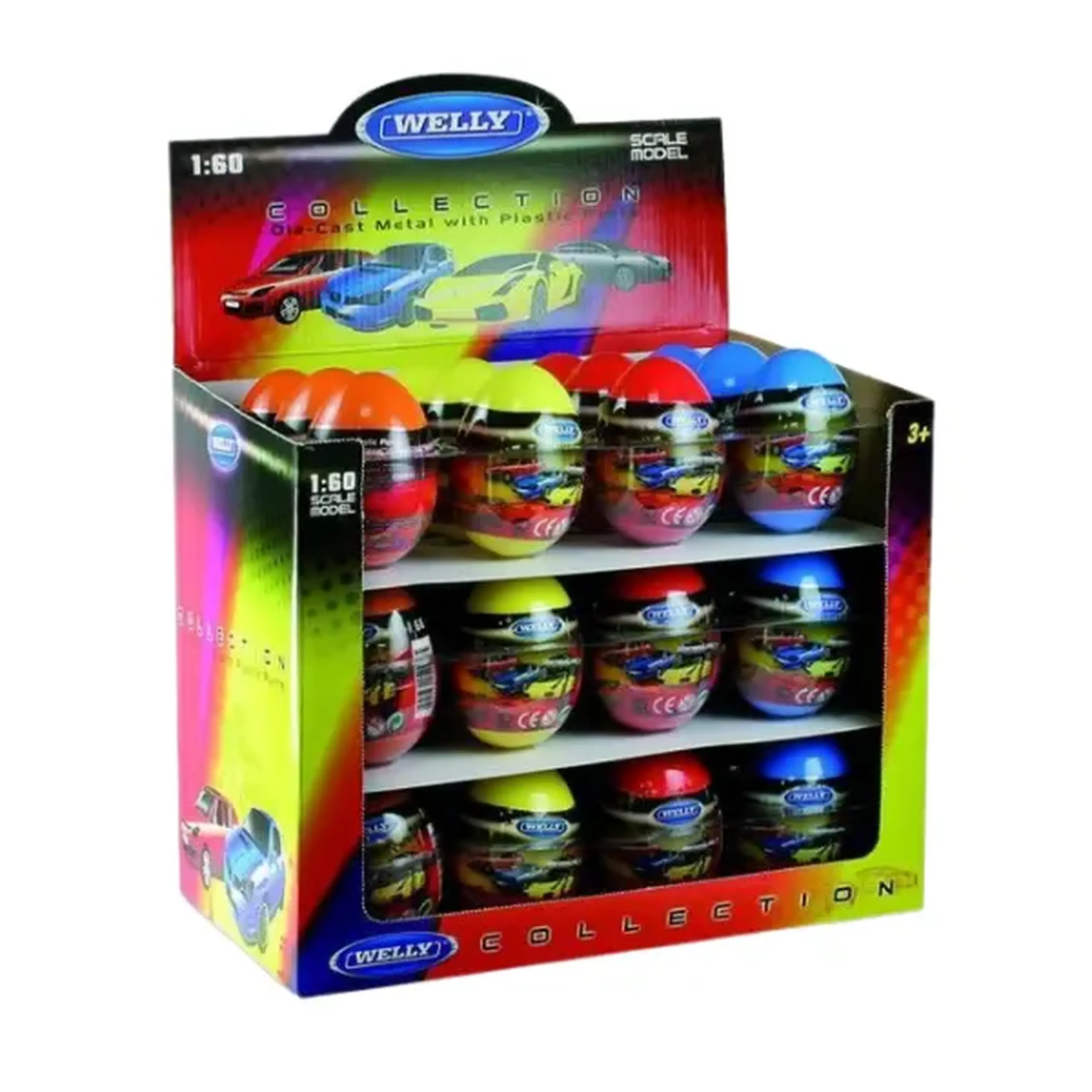 Mașini Metalice de Colecție 1:60 WELLY, 12 modele KINDER (25A)