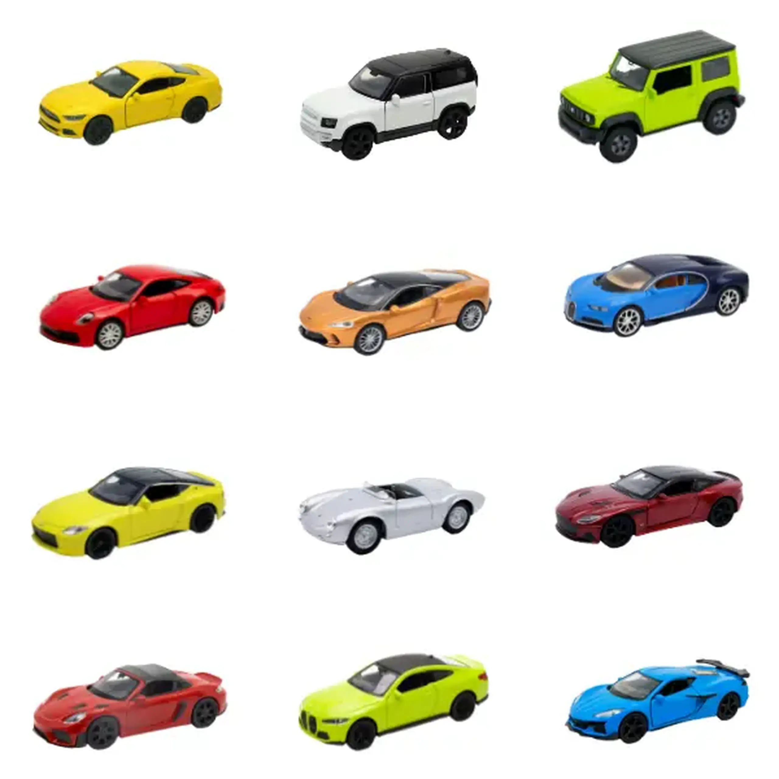 Mașini Metalice de Colecție 1:34-1:39 WELLY, 12 modele (25A)