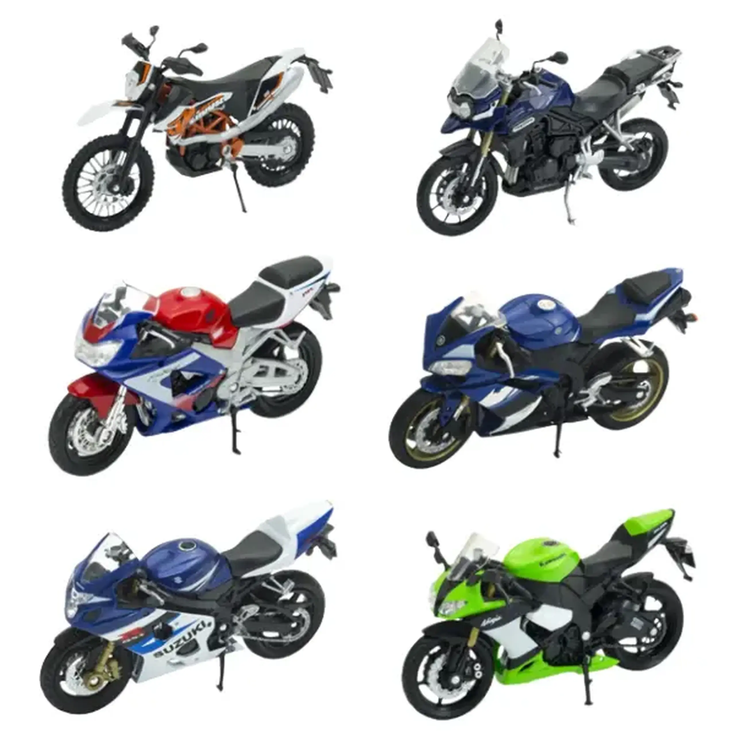 Motociclete Metalice de Colecție 1:18 WELLY, 6 modele (25A)