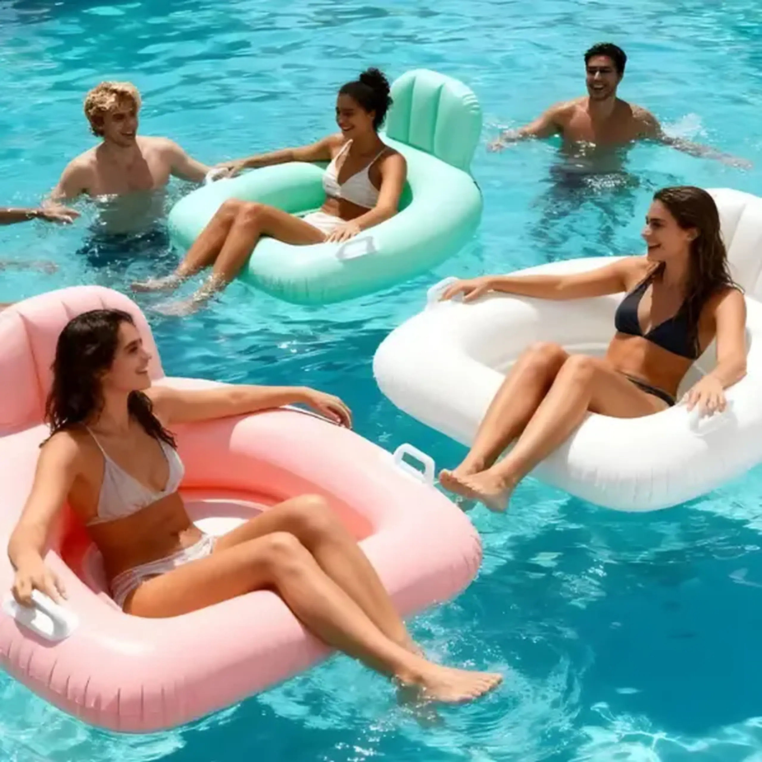 INTEX Şezlong-fotoliu gonflabil pentru înot114х107 cm, până la 100 kg, 3 culori