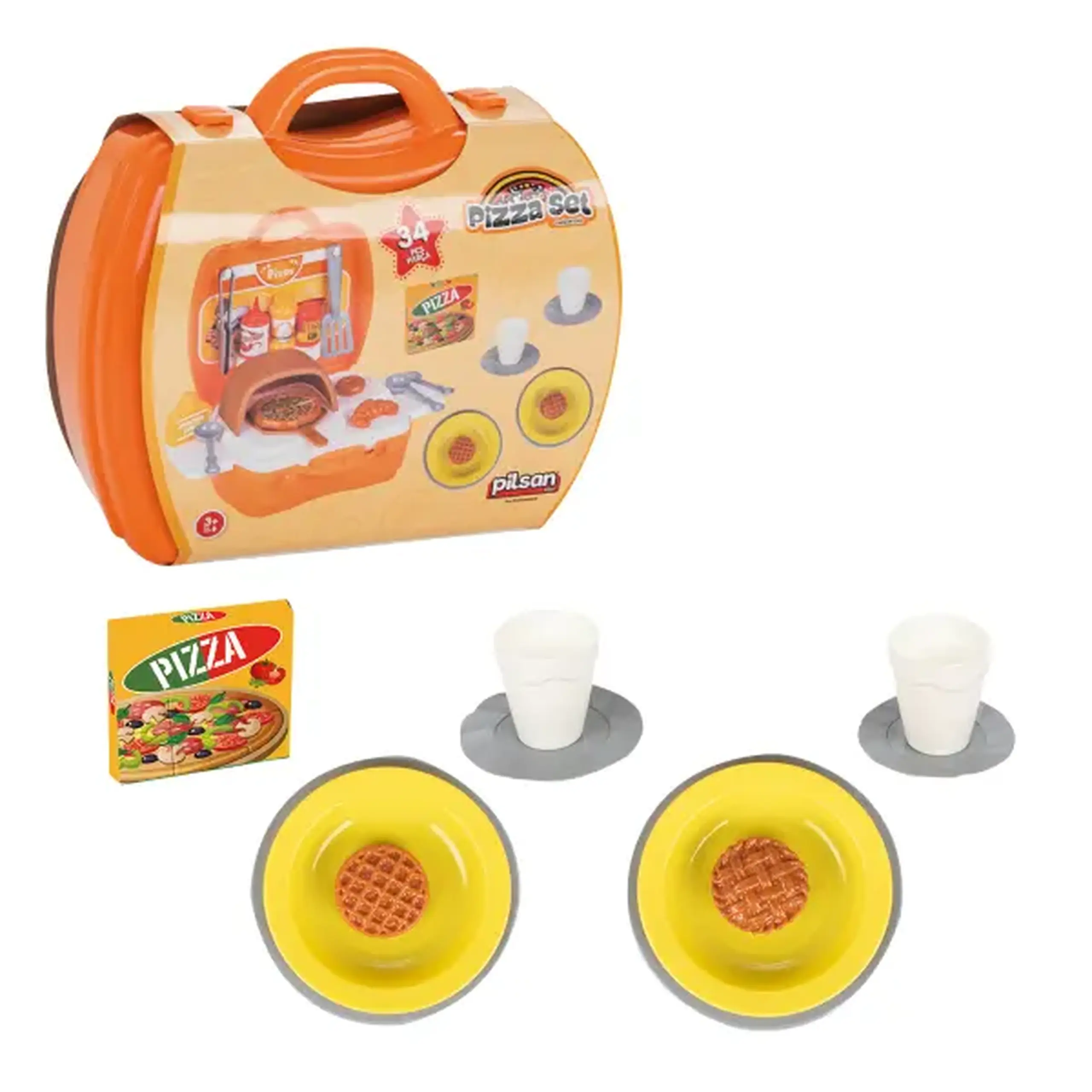 Set "Pizza" cu valiză de transport, 34 piese