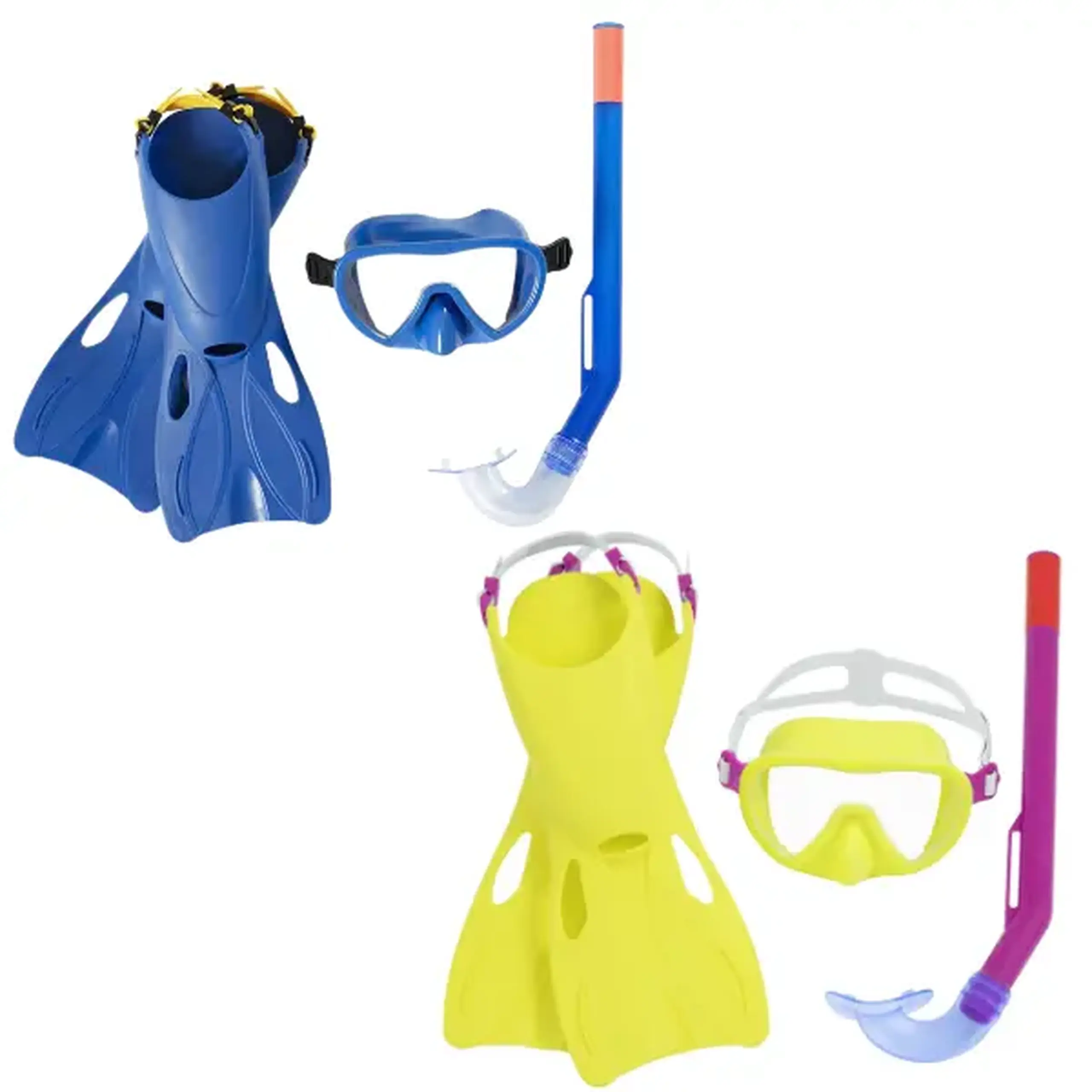 Bestway Set de înot (labe, mască, snorkel), 2 culori