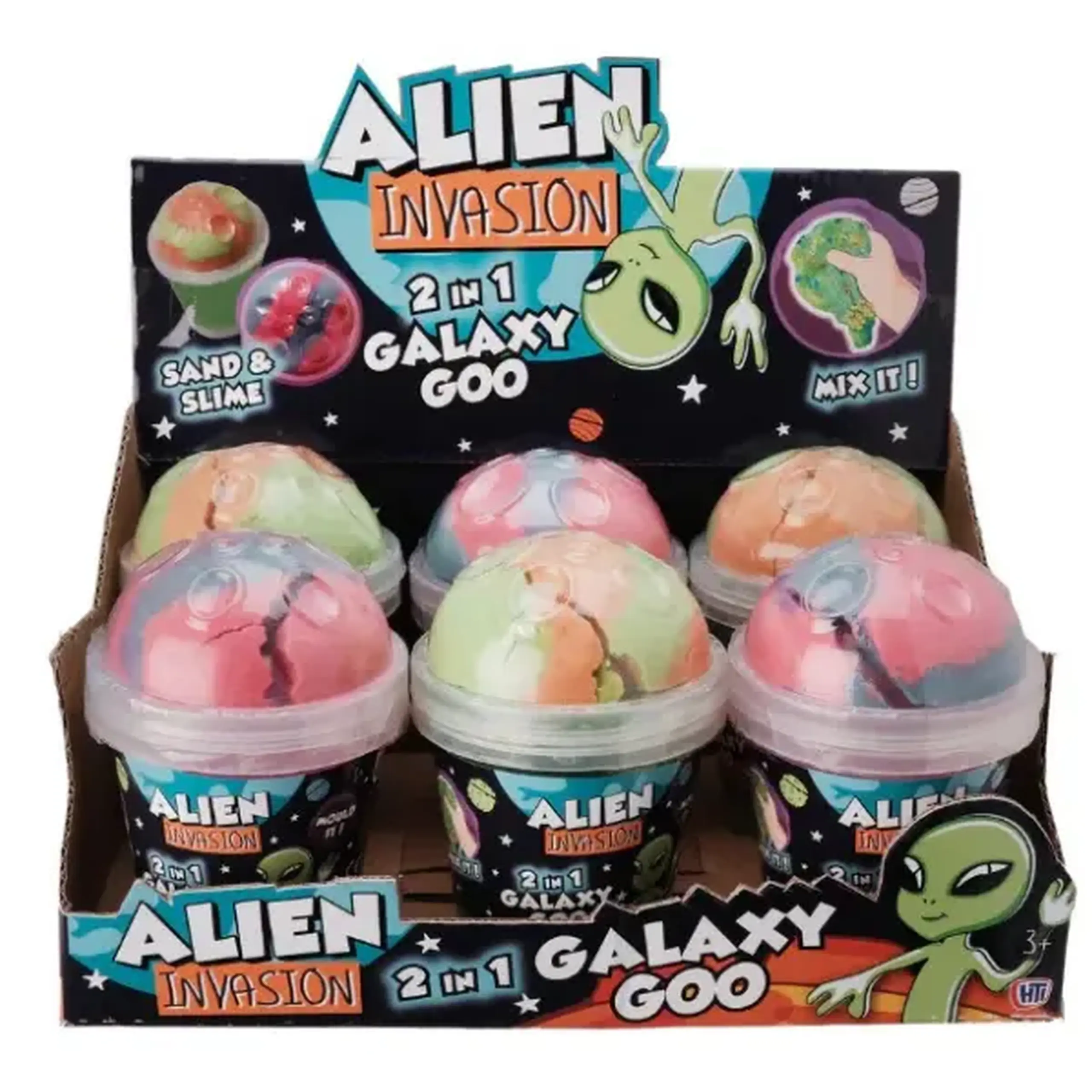 Slime și nisip kinetic 2 în 1 „Invazie extraterestră”