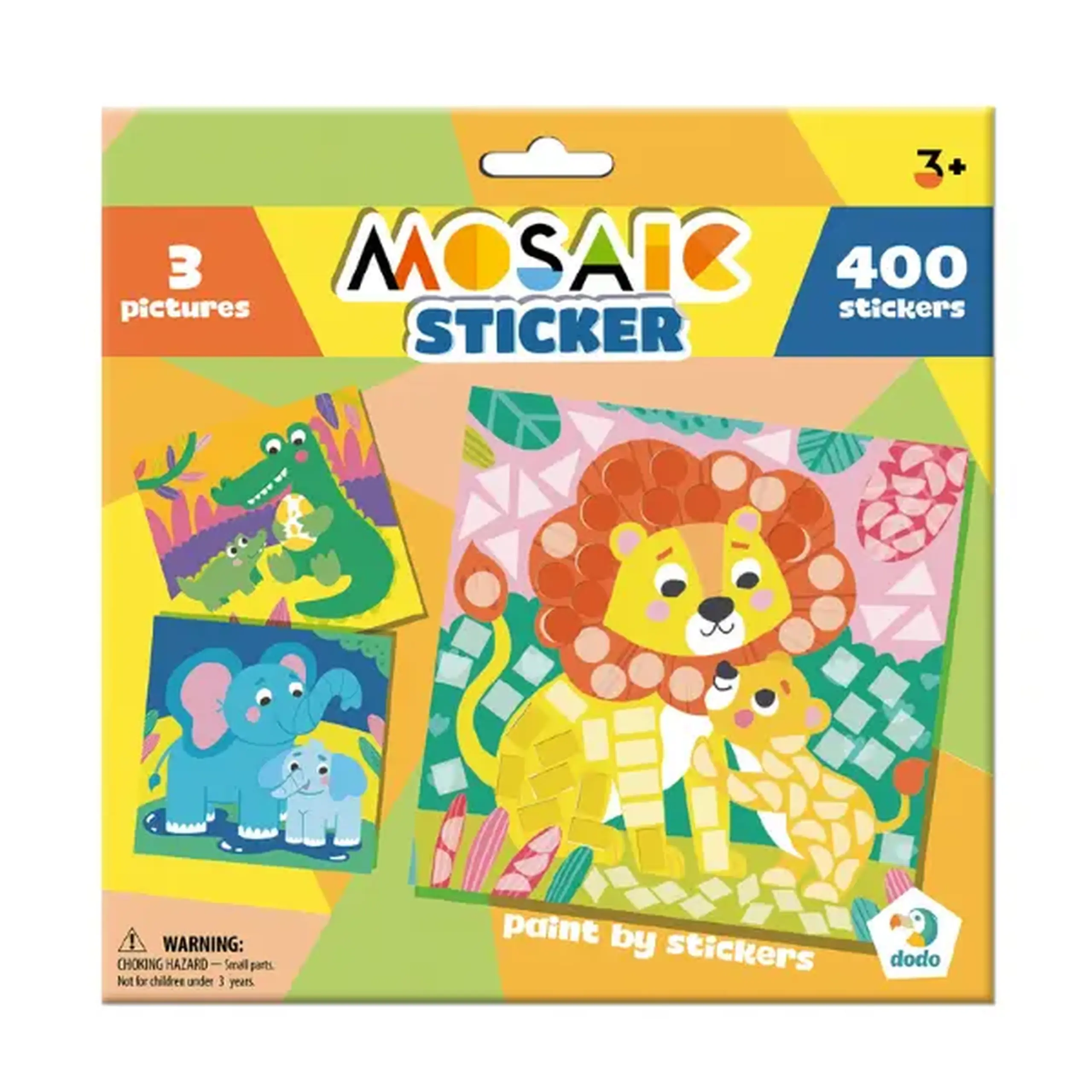 Mozaic cu abțibilduri "Zoo", 400 elem.