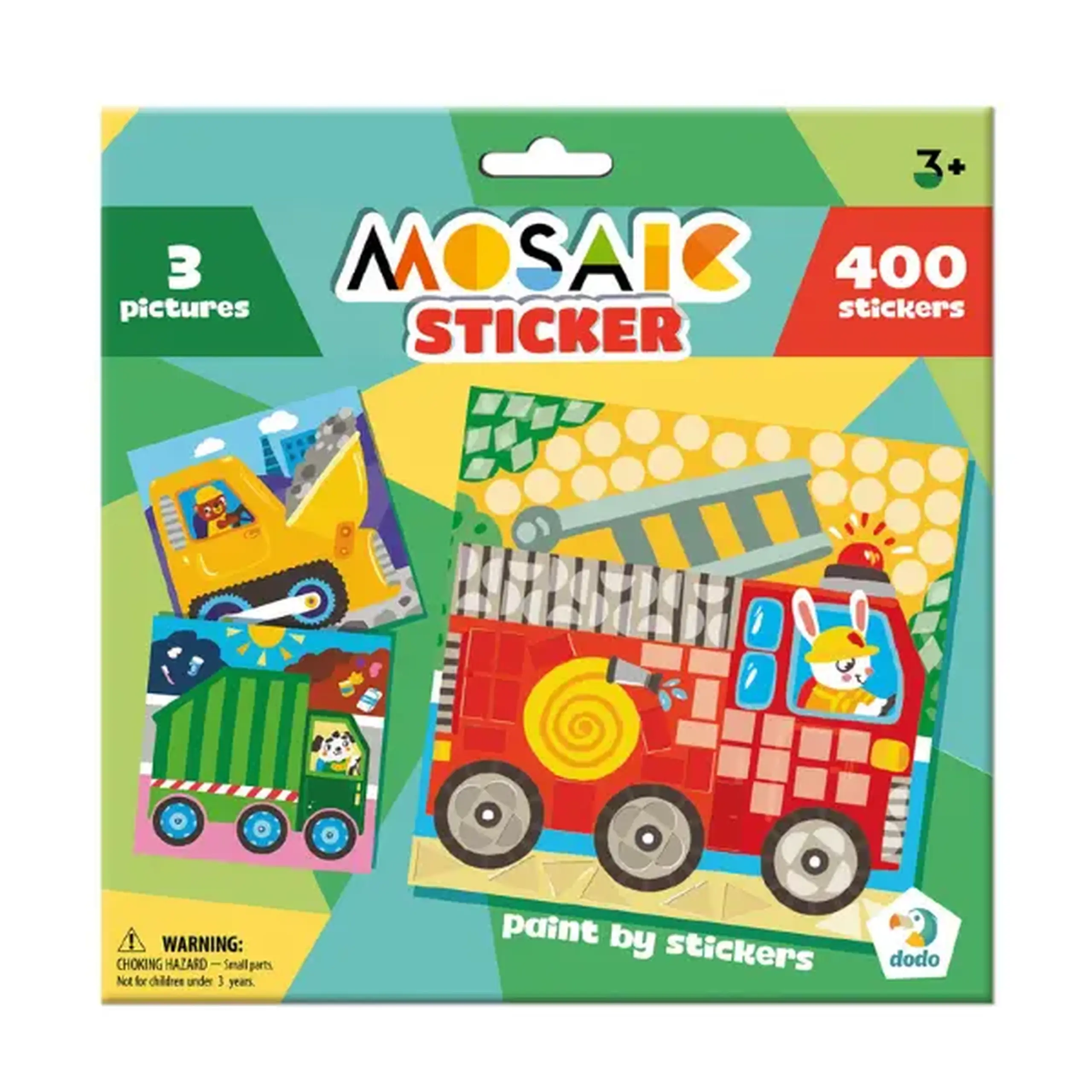 Mozaic cu abțibilduri "Transport", 400 elem.