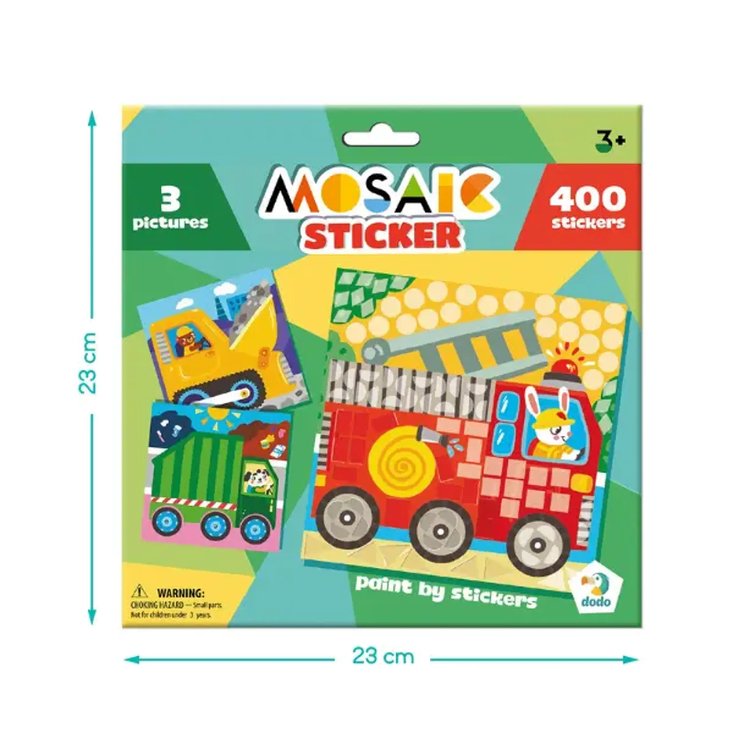 Mozaic cu abțibilduri "Transport", 400 elem.