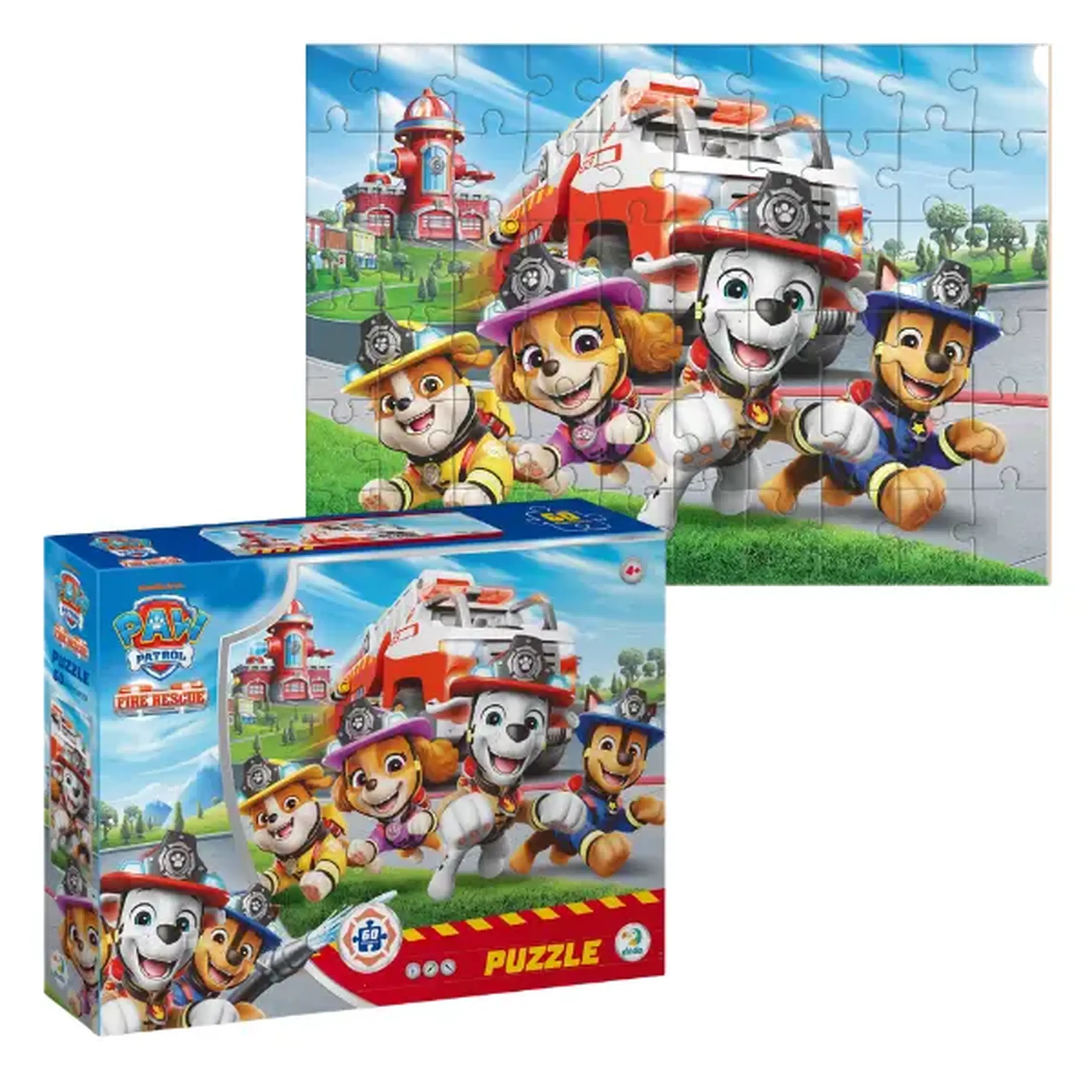 Puzzle "Stația de pompieri", seria Patrula cățelușilor, 60 elem.