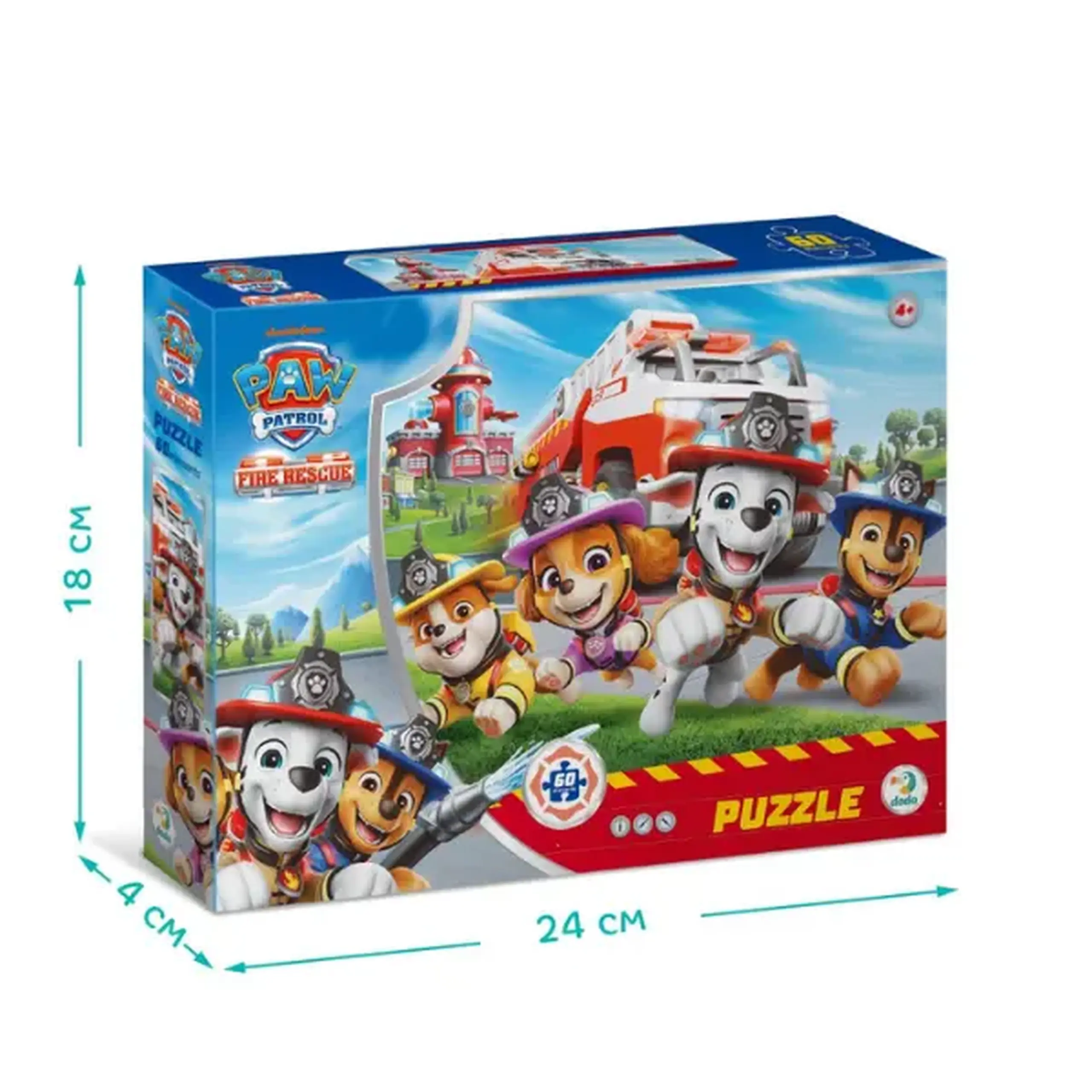 Puzzle "Stația de pompieri", seria Patrula cățelușilor, 60 elem.