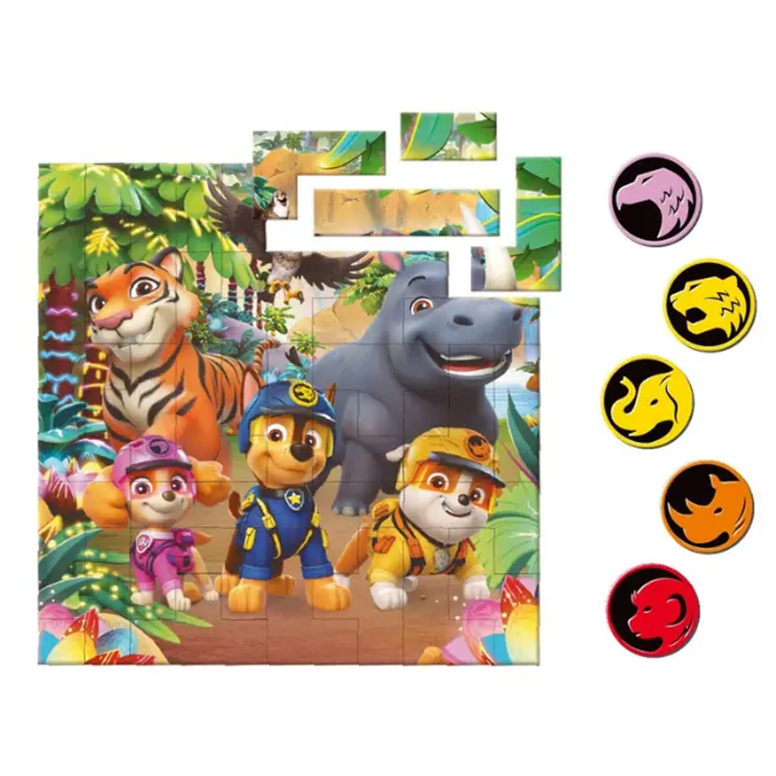 Puzzle magnetic "Junglă", seria Patrula cățelușilor, 40 elem.
